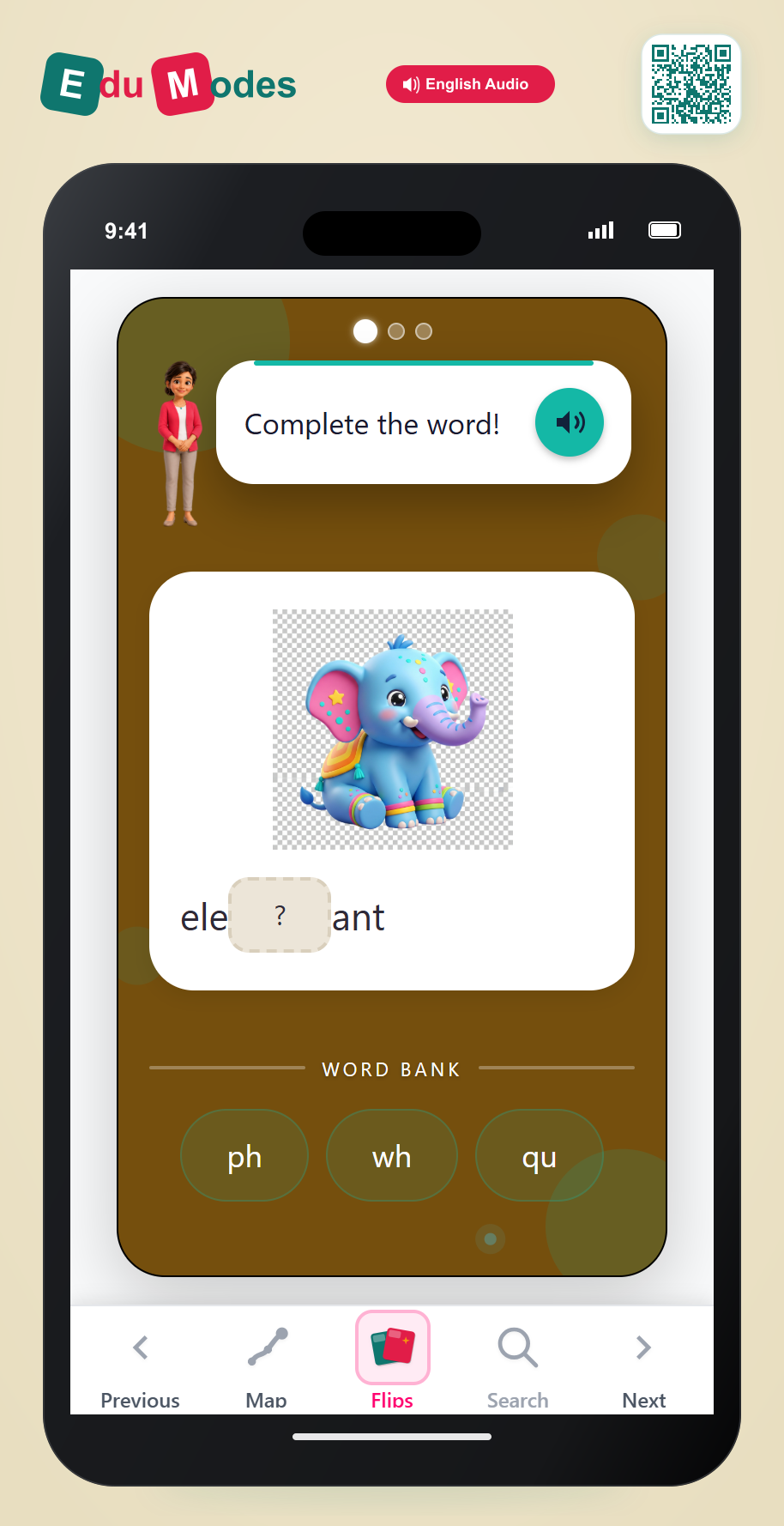 Medial Digraphs - Fill Blank - Interactive Learning Game Preview