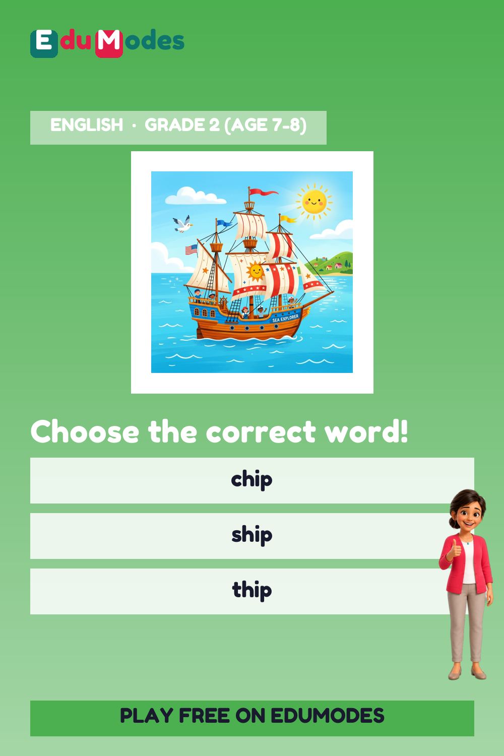 Spell ship (Spelling Practice) - Interactive Learning Game Preview