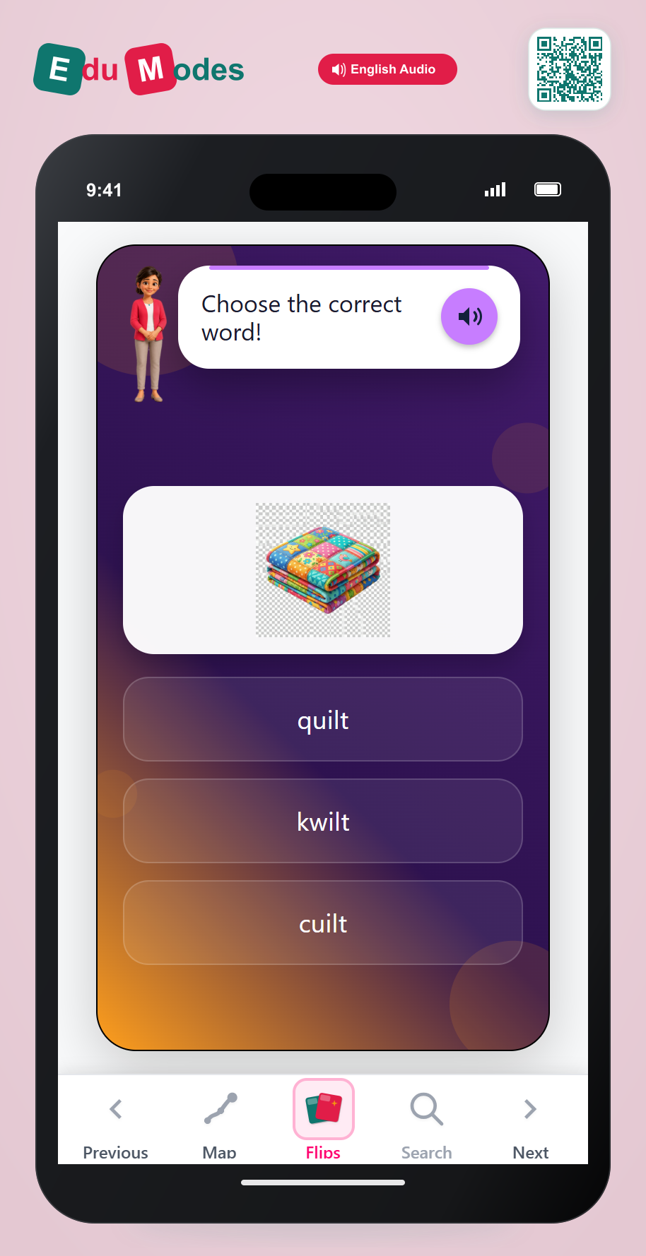 Spell quilt - Interactive Learning Game Preview