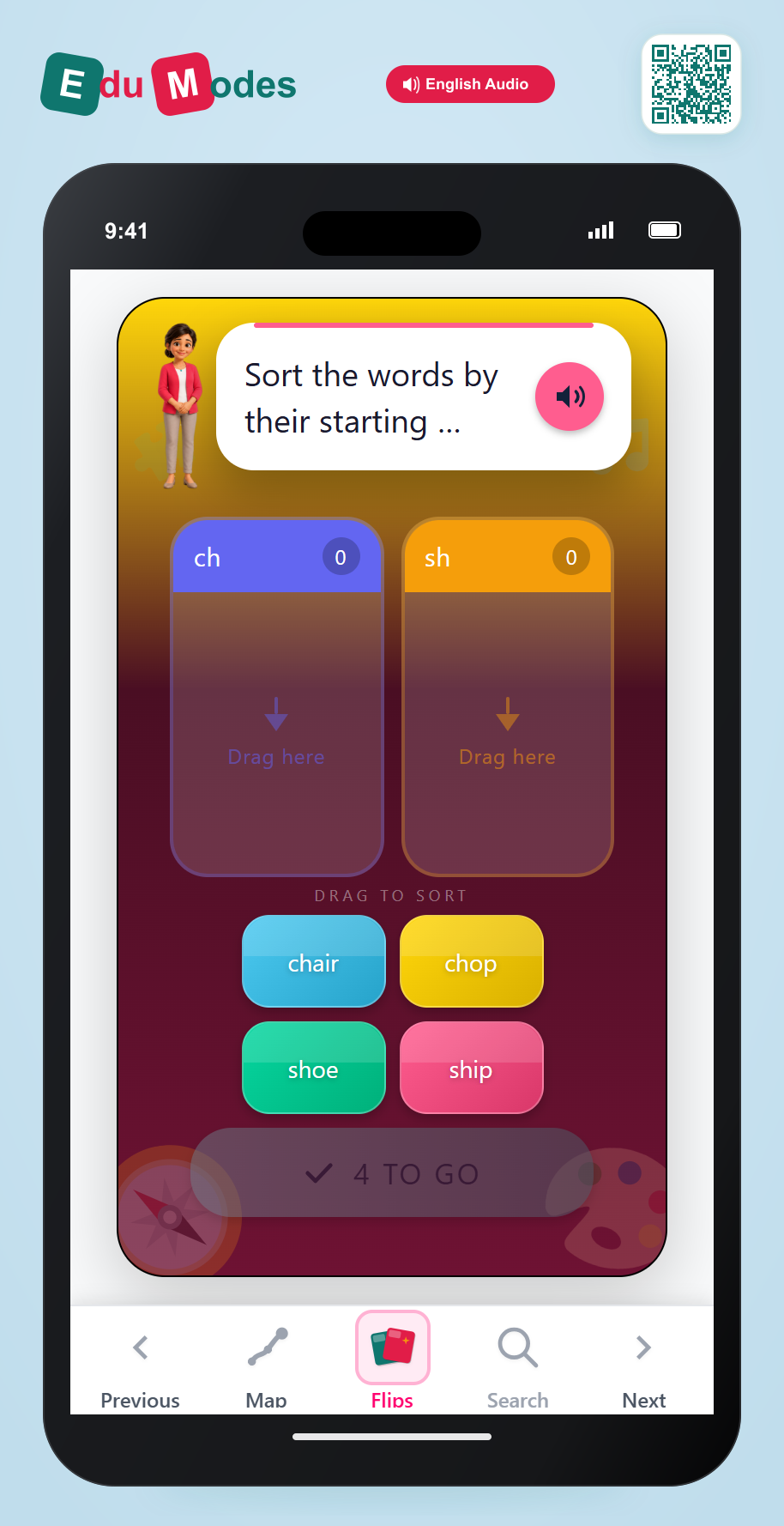 Sort the Digraphs - sh and ch - Interactive Learning Game Preview