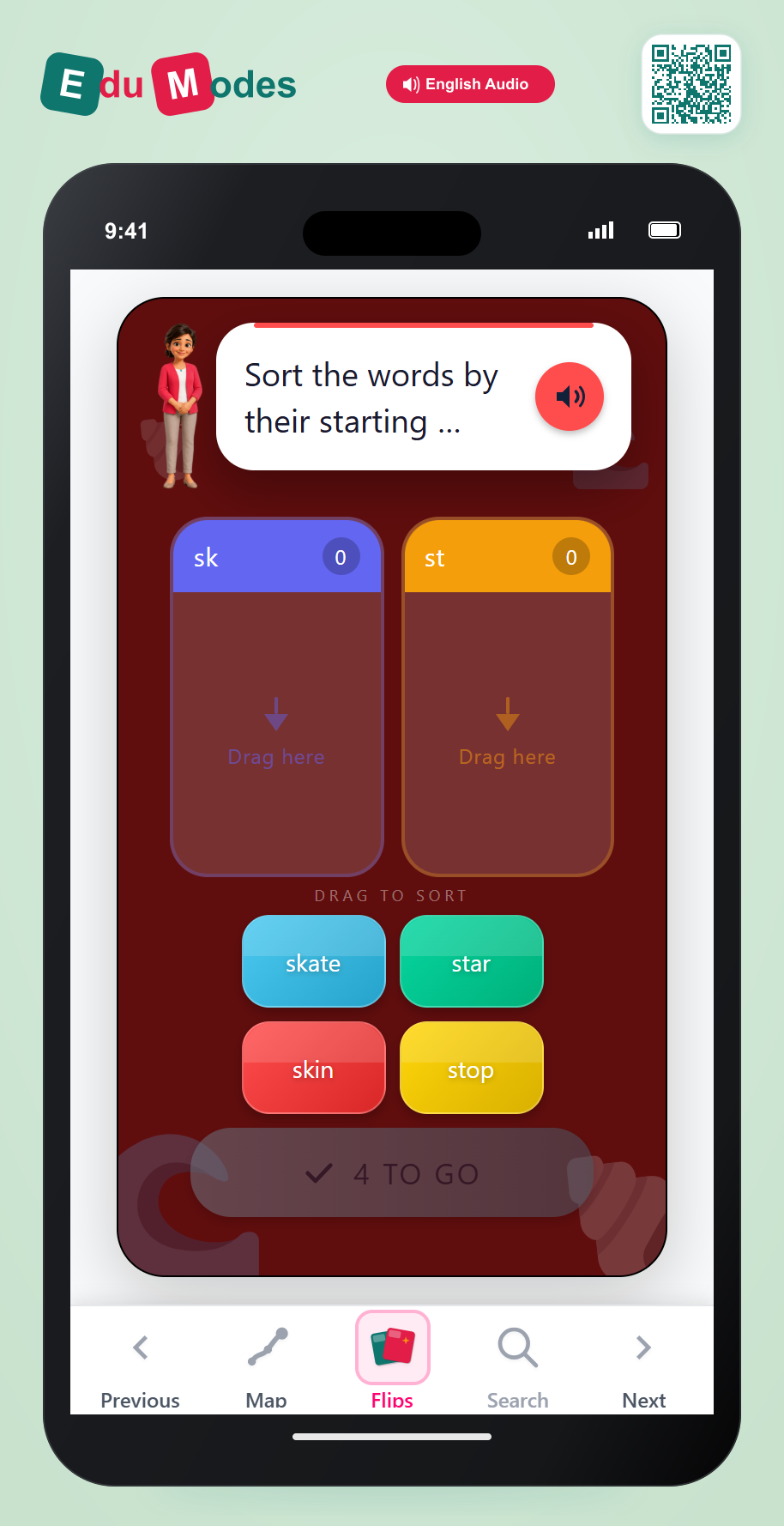 Sort the S-Blends - sk and st - Interactive Learning Game Preview