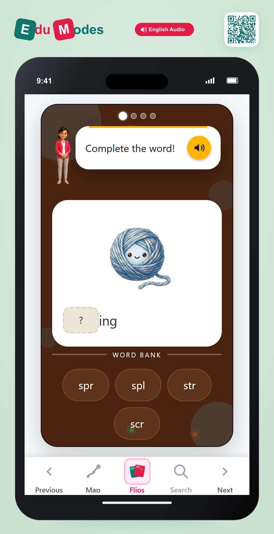 Complete the word with blend 3 - Interactive Learning Game Preview