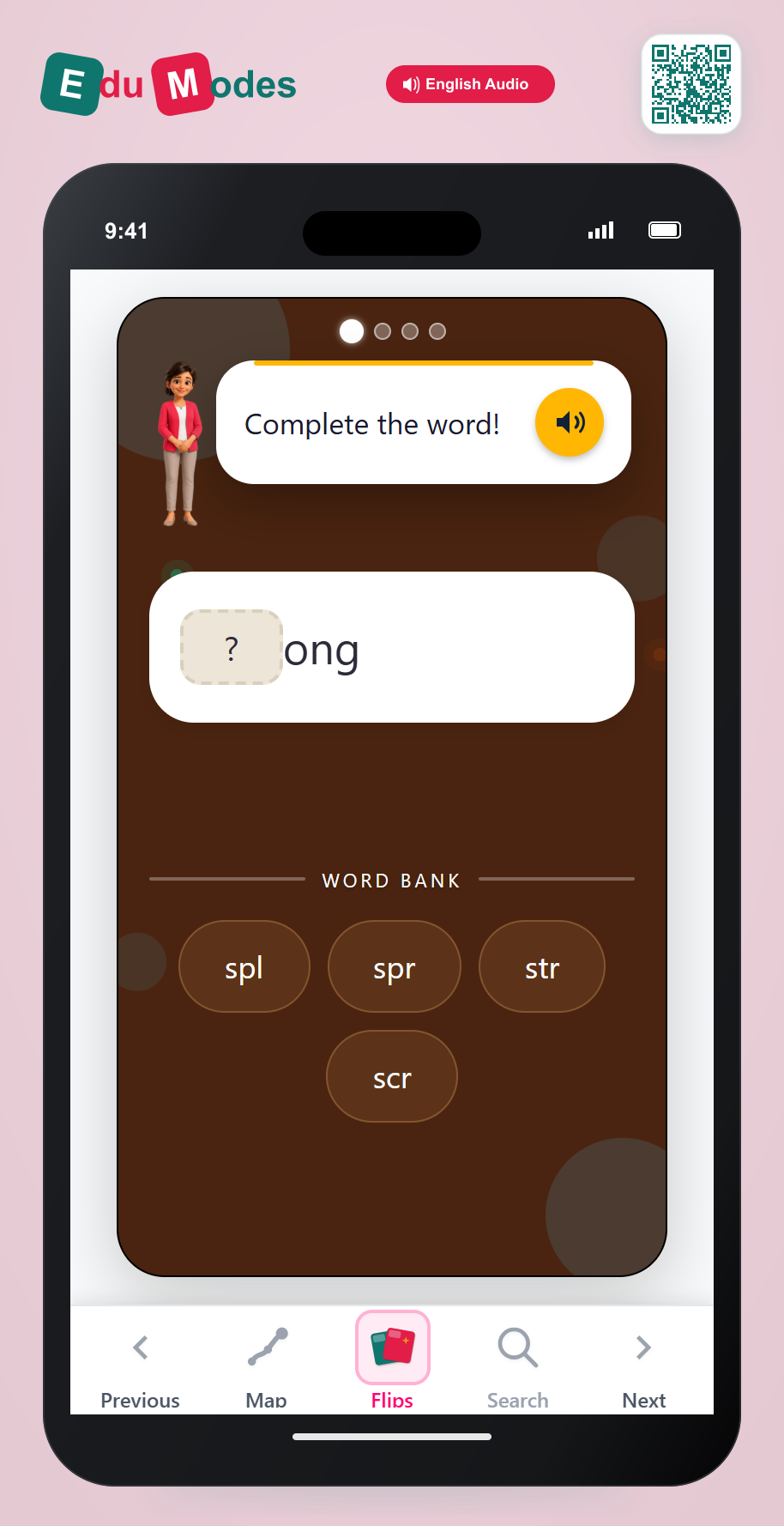 Complete the word with blend 6 - Interactive Learning Game Preview