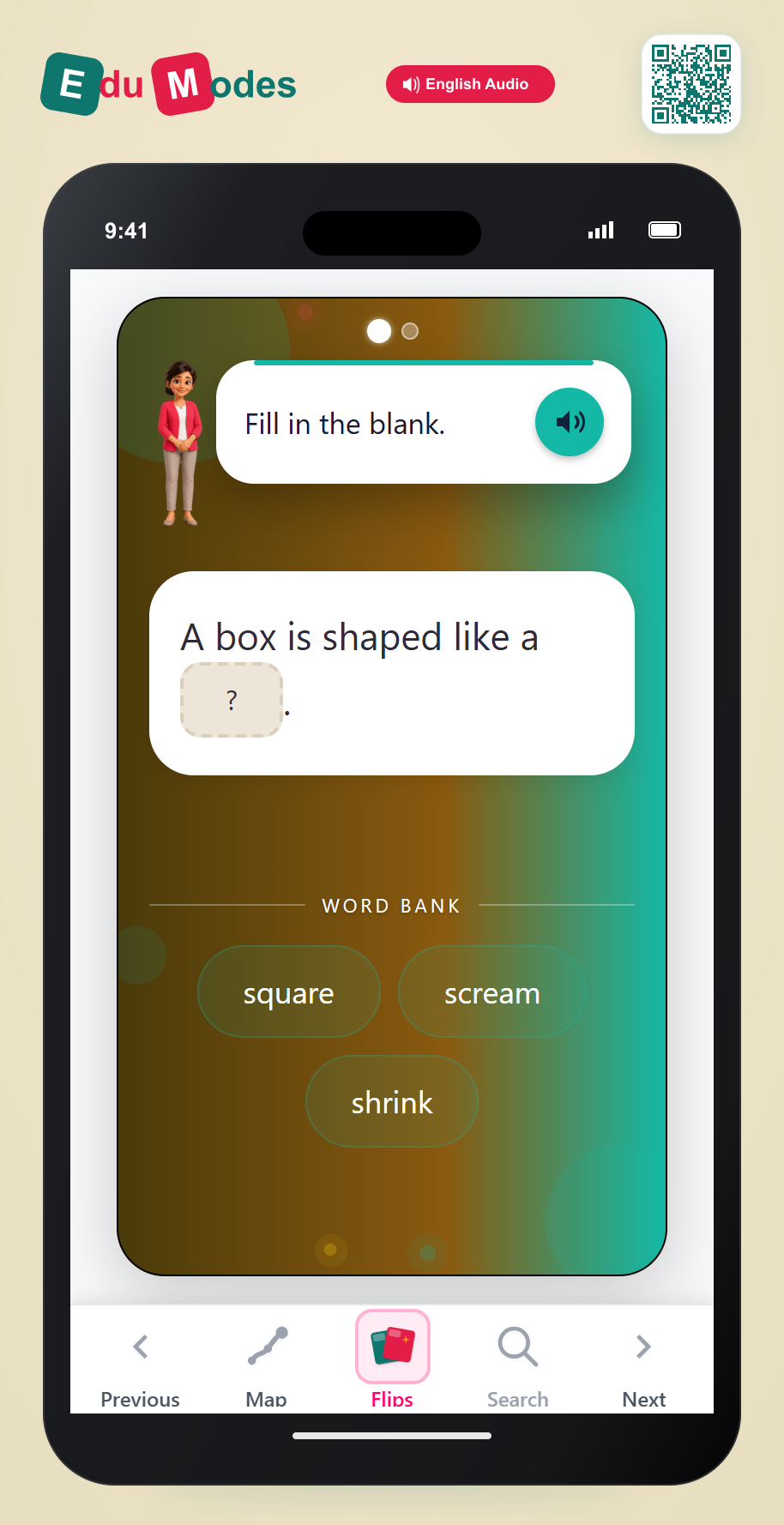 Sentences with squ blends - Interactive Learning Game Preview