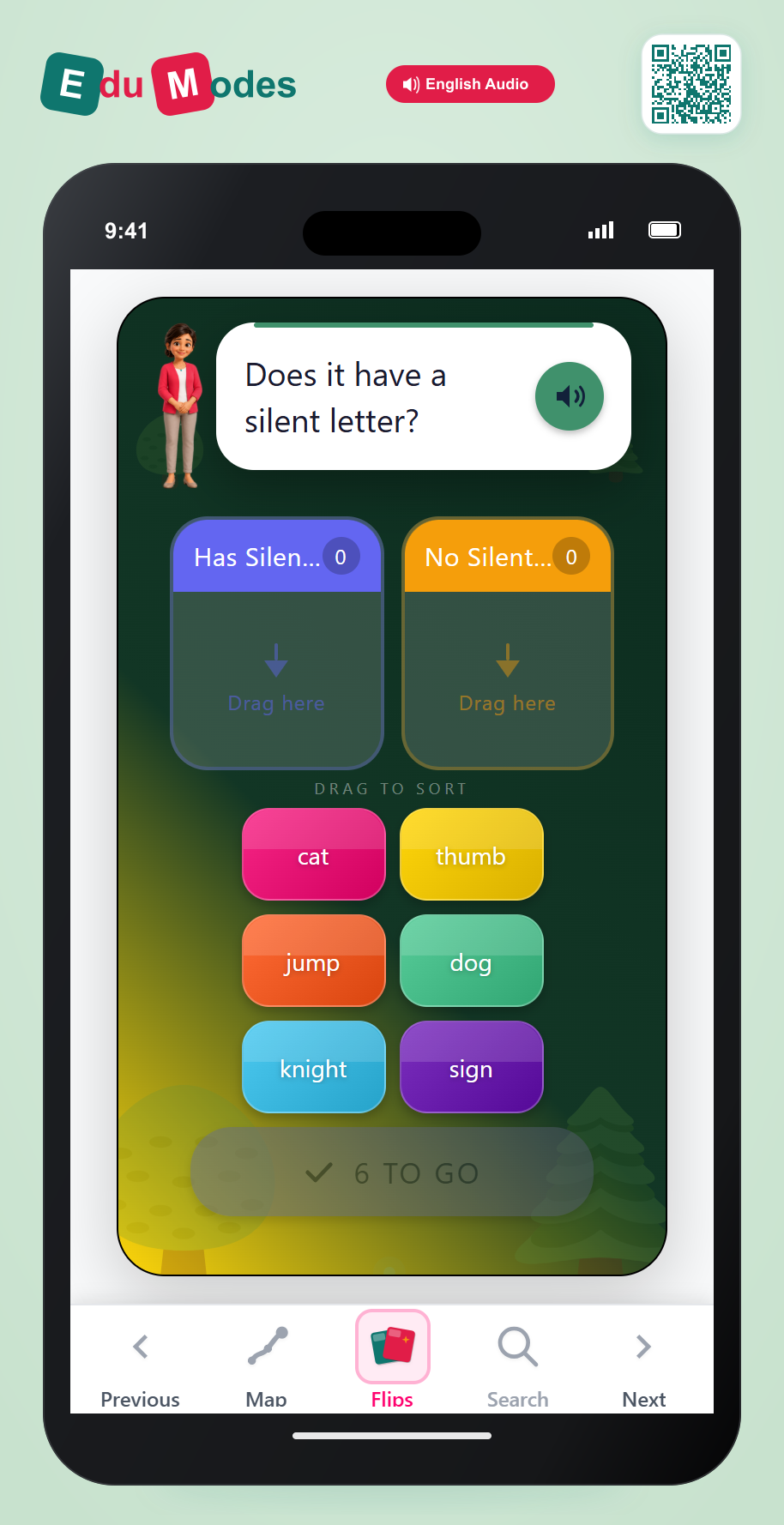 Silent Letter Mixed Review Sort - Interactive Learning Game Preview