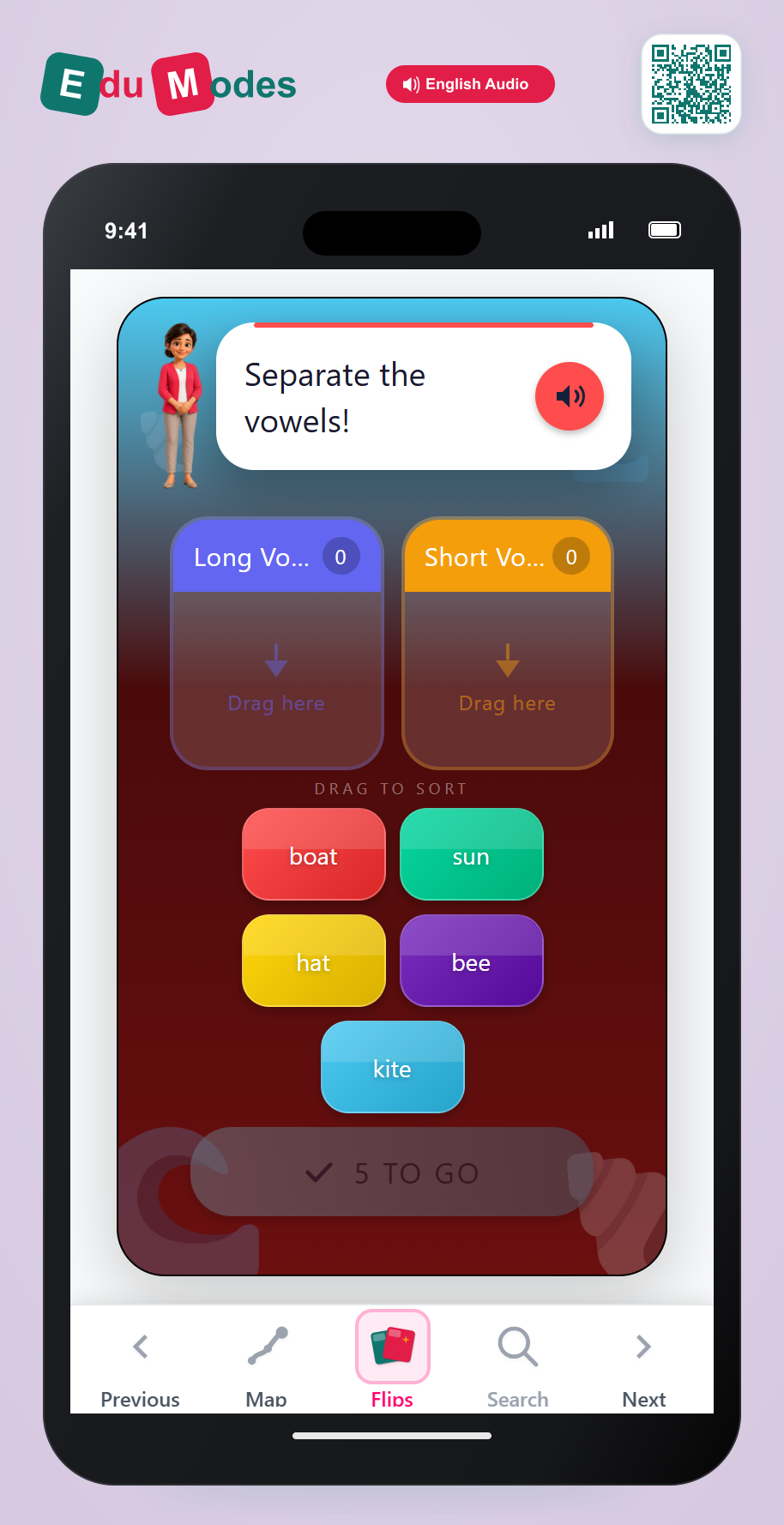 Review Short and Long Vowel Words - Interactive Learning Game Preview