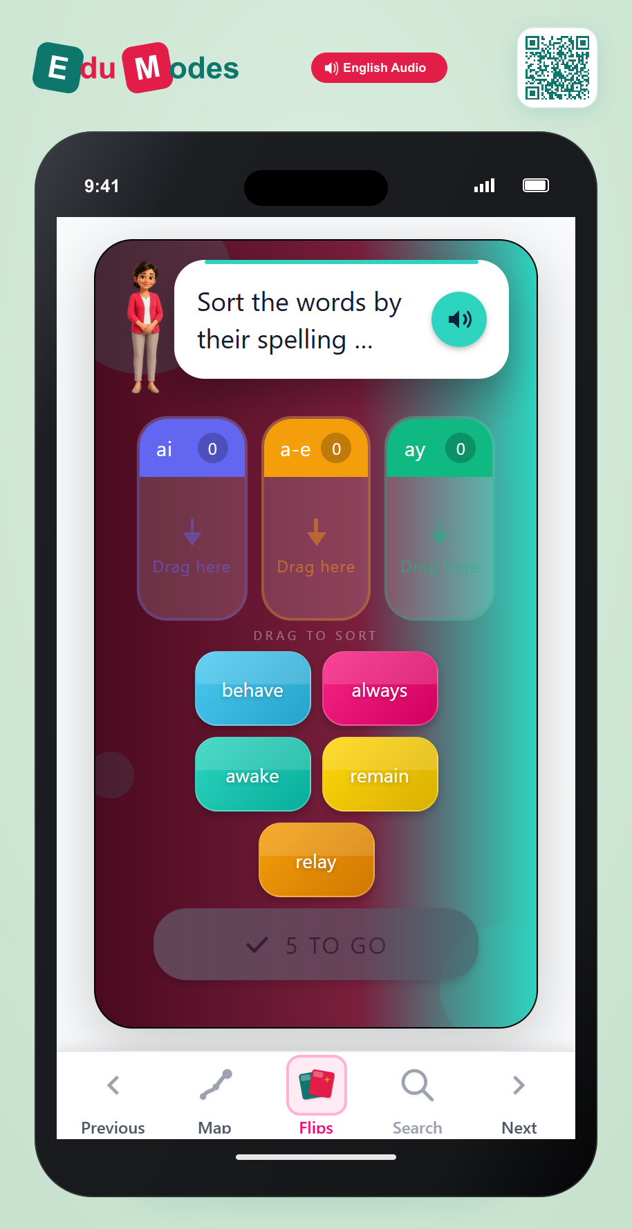 Sort Long A Common Patterns - Interactive Learning Game Preview