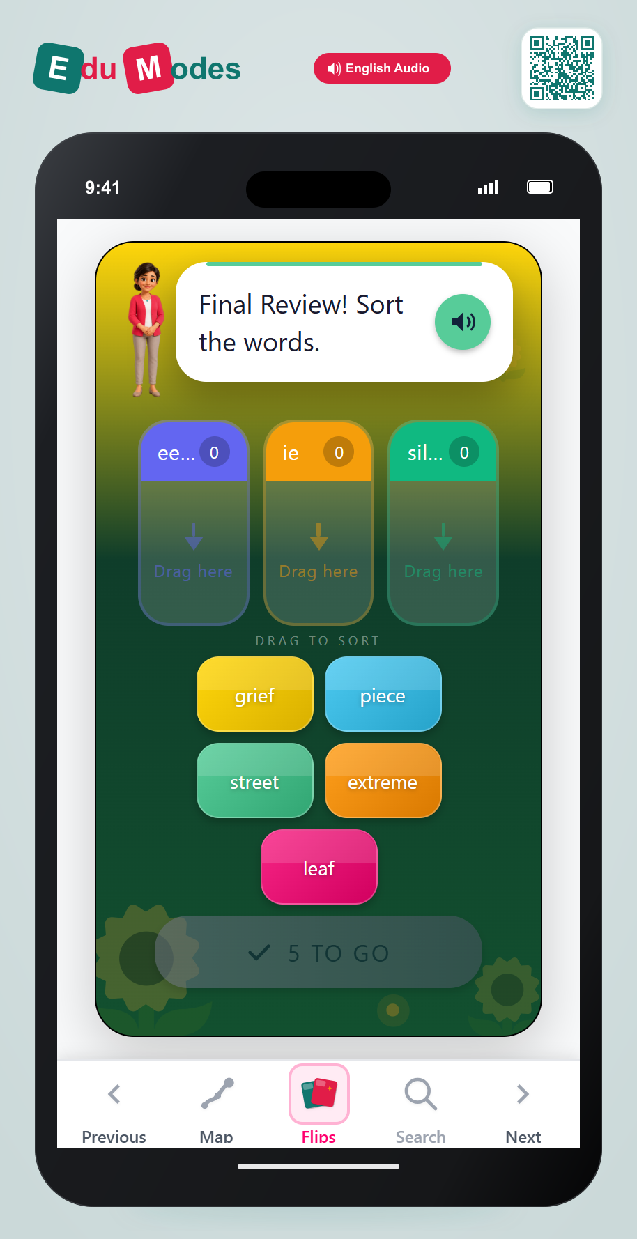 Review Spell Long E Words - Interactive Learning Game Preview