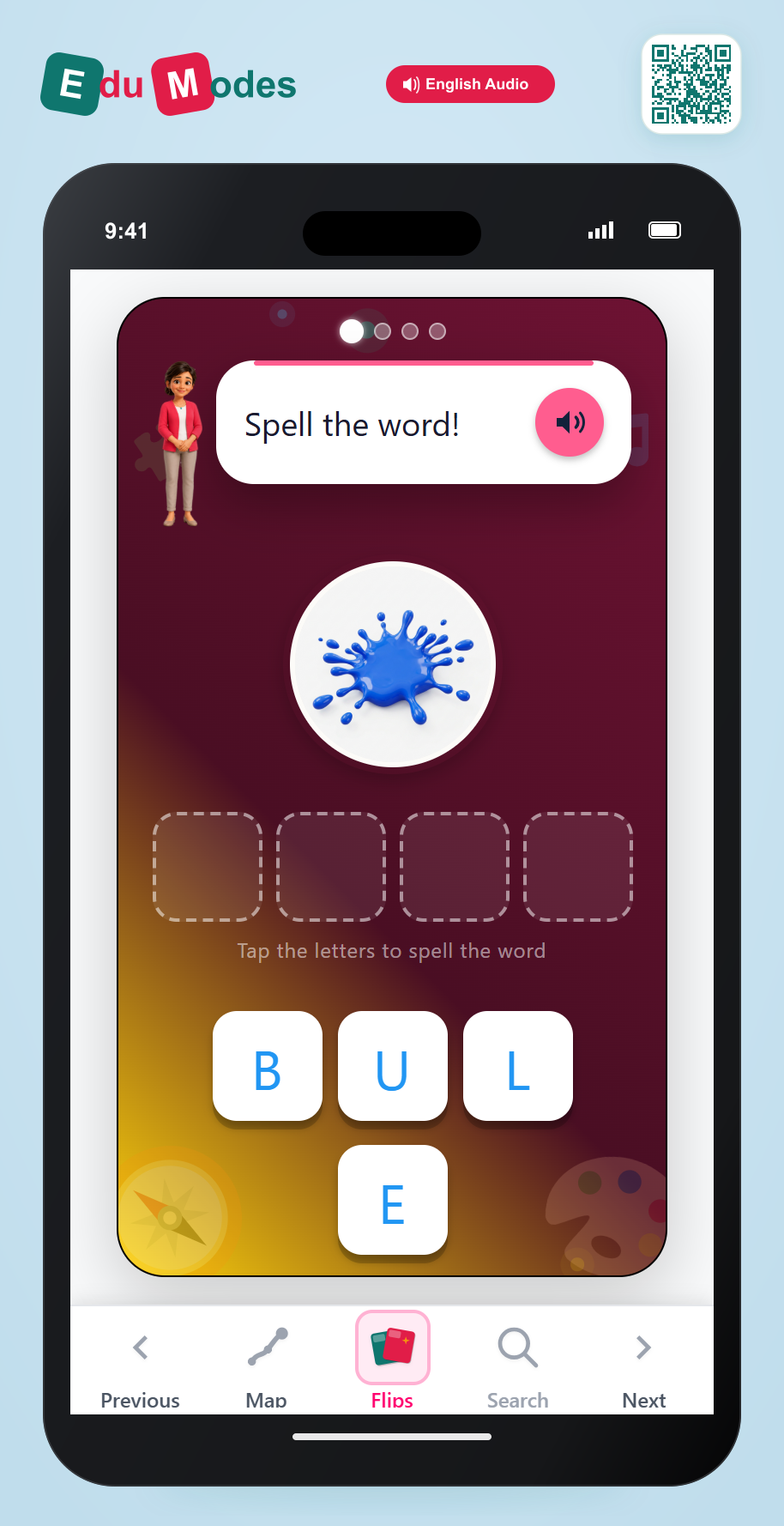 Long "u" Patterns: ue - Word Scramble - Interactive Learning Game Preview