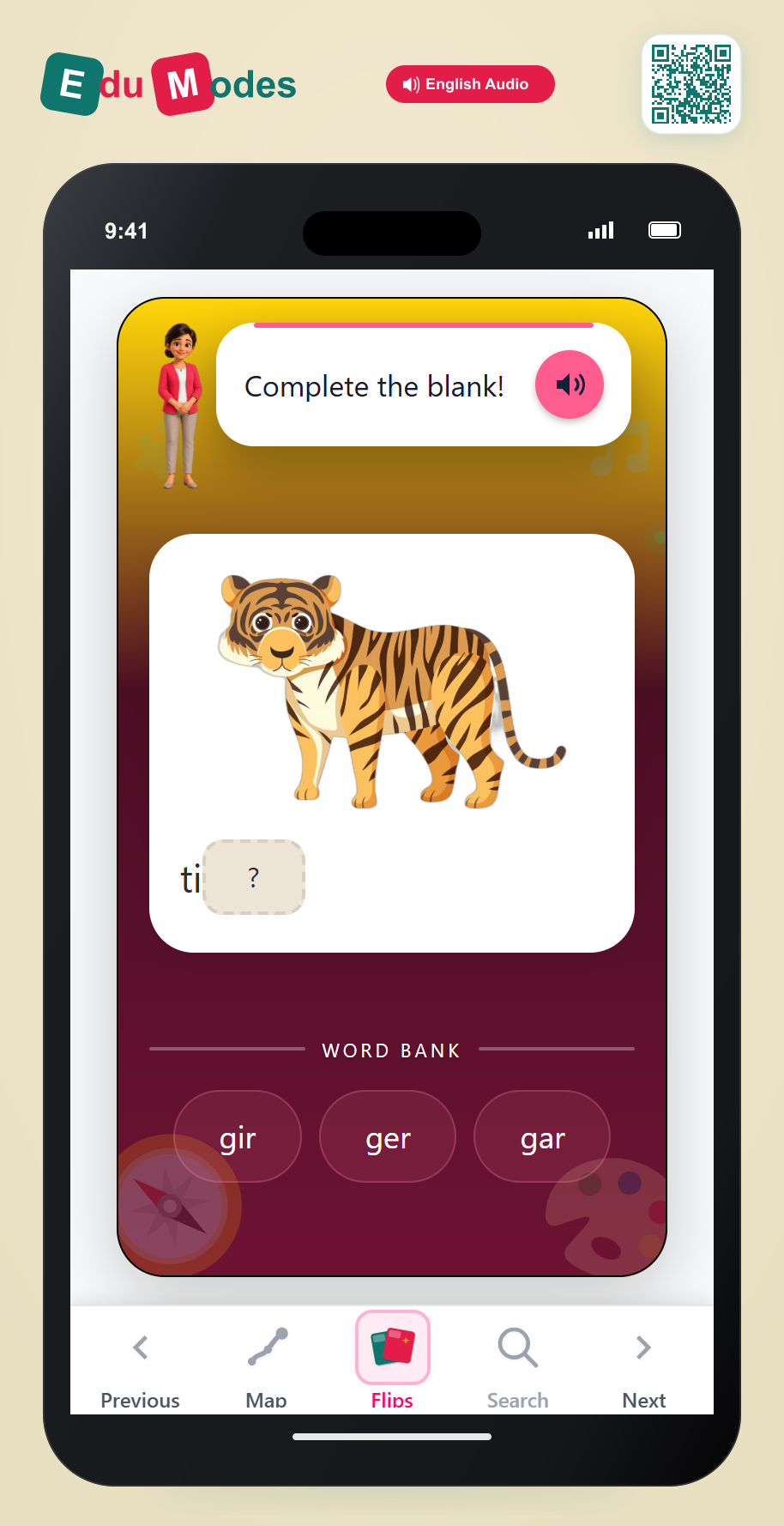 Tiger - Interactive Learning Game Preview