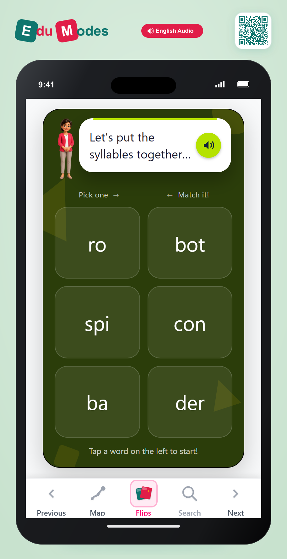 Match Syllables 1 - Interactive Learning Game Preview