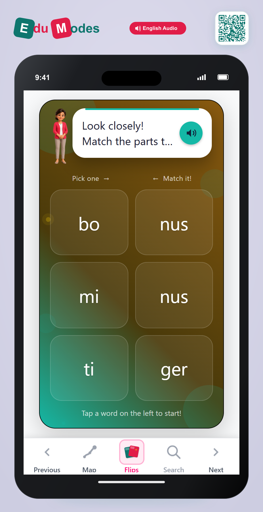 Match Syllables 4 - Interactive Learning Game Preview