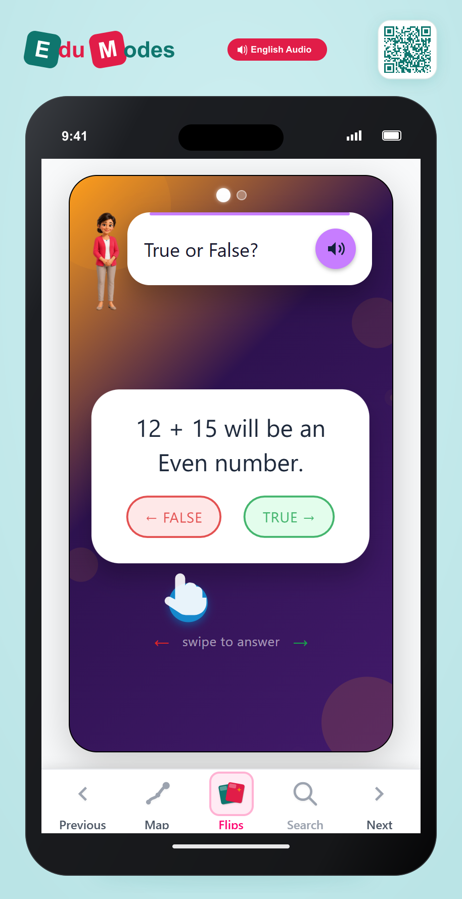 Medium Numbers Swipe - Interactive Learning Game Preview