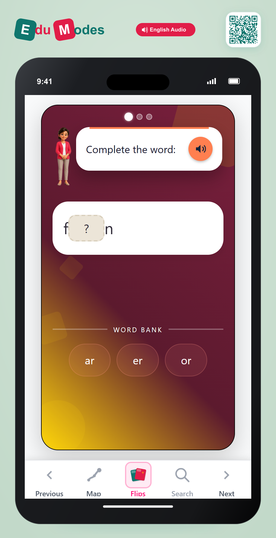 Spell words with r vowel patterns - ER Focus - Interactive Learning Game Preview