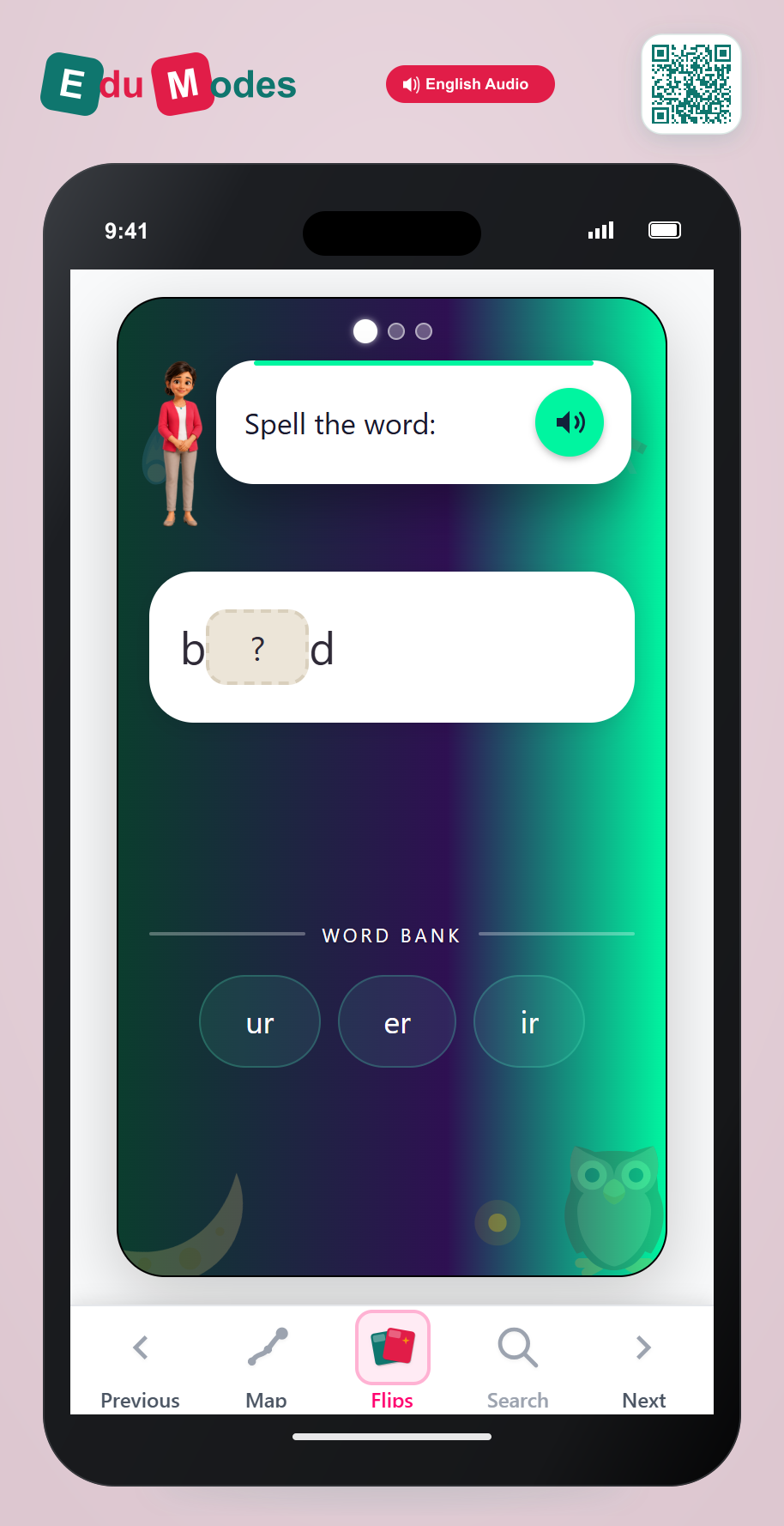 Spell words with r vowel patterns - IR Focus - Interactive Learning Game Preview