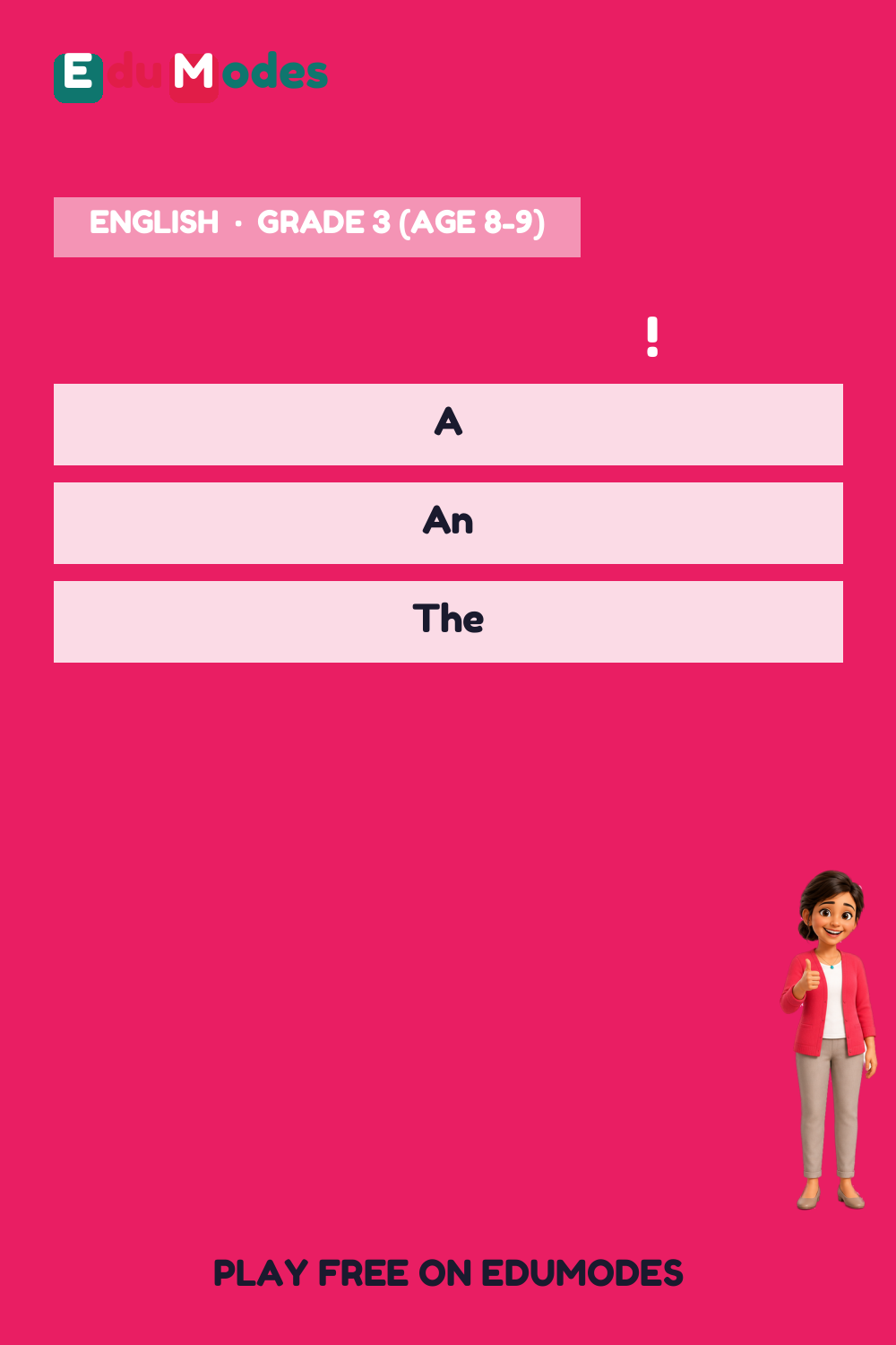 Second Mention Practice (Malayalam) - Interactive Learning Game Preview