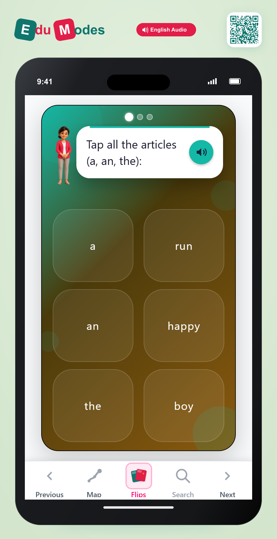 Identify articles - find all - Interactive Learning Game Preview