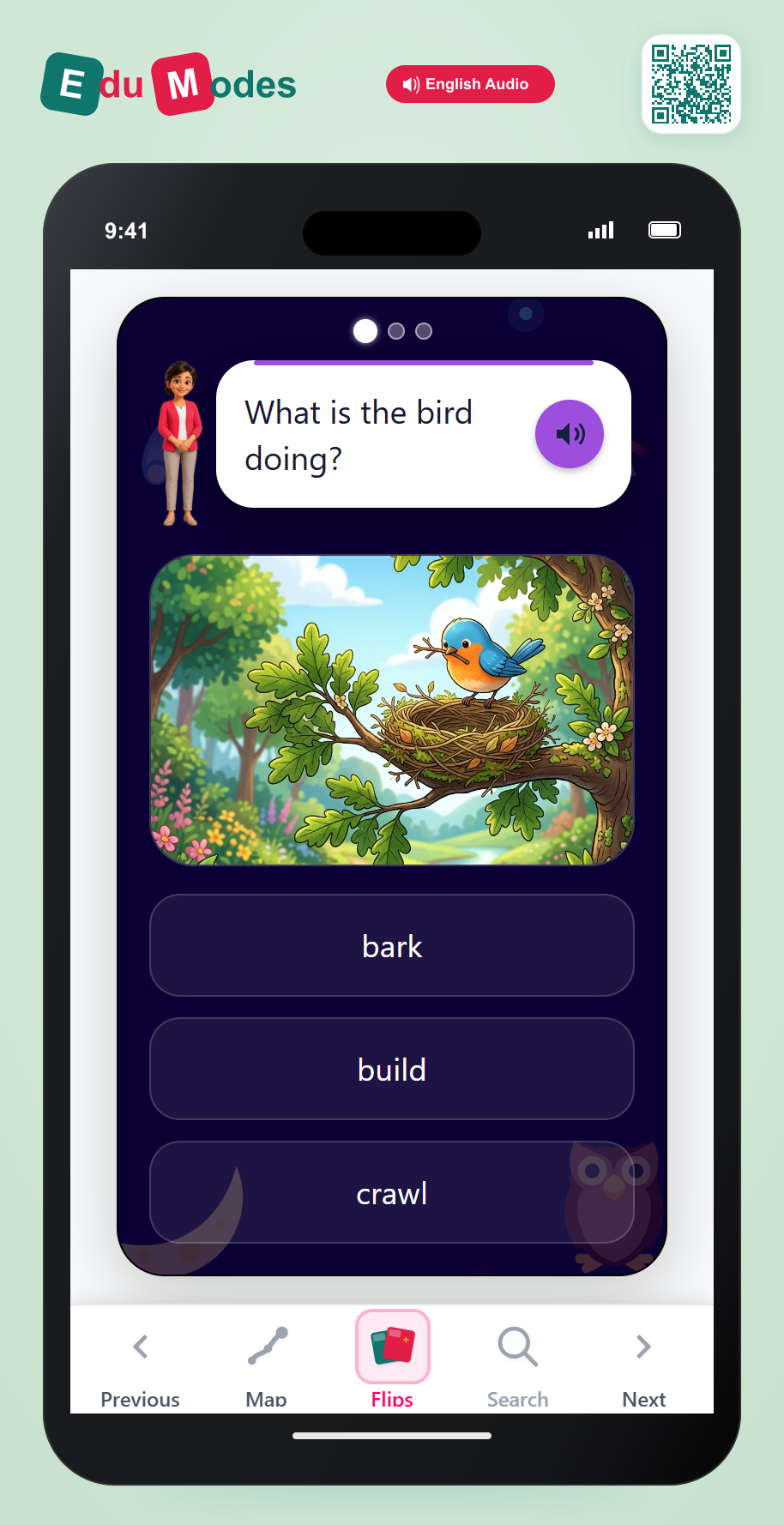 Identify Action Verbs - Scenes 2 - Interactive Learning Game Preview