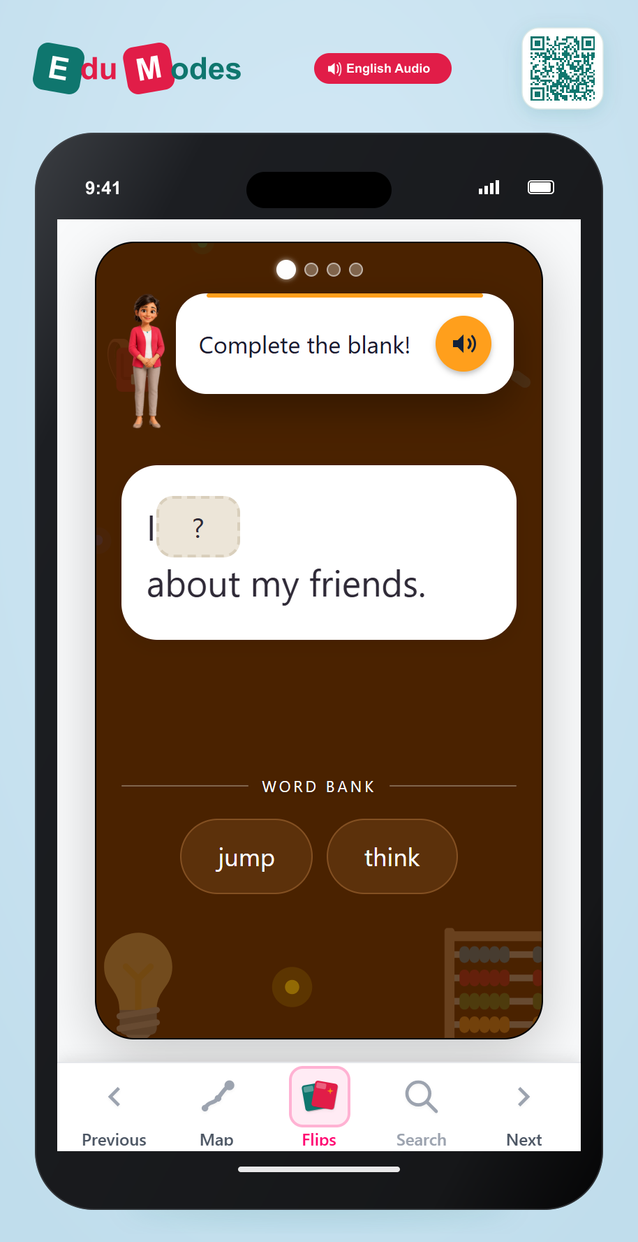Mental Action Verbs - Interactive Learning Game Preview