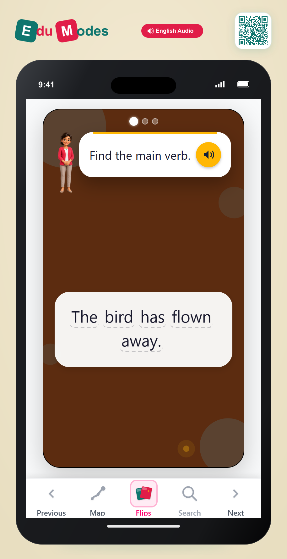 Find the Main Verb in Sentences - Interactive Learning Game Preview