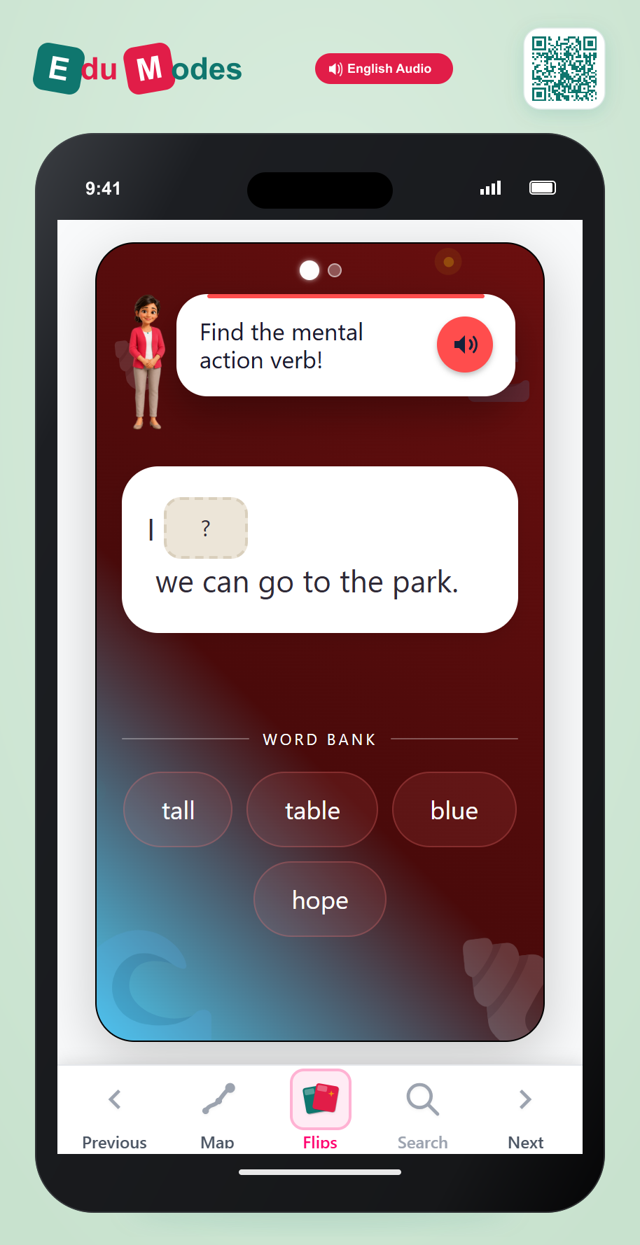 Complete Sentence - Mental Action 1 - Interactive Learning Game Preview