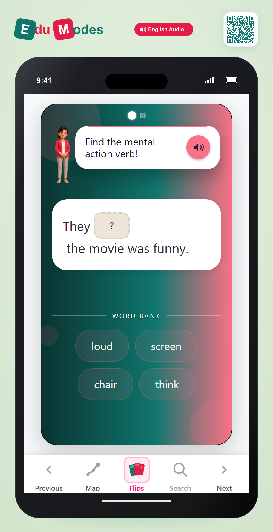 Complete Sentence - Mental Action 2 - Interactive Learning Game Preview