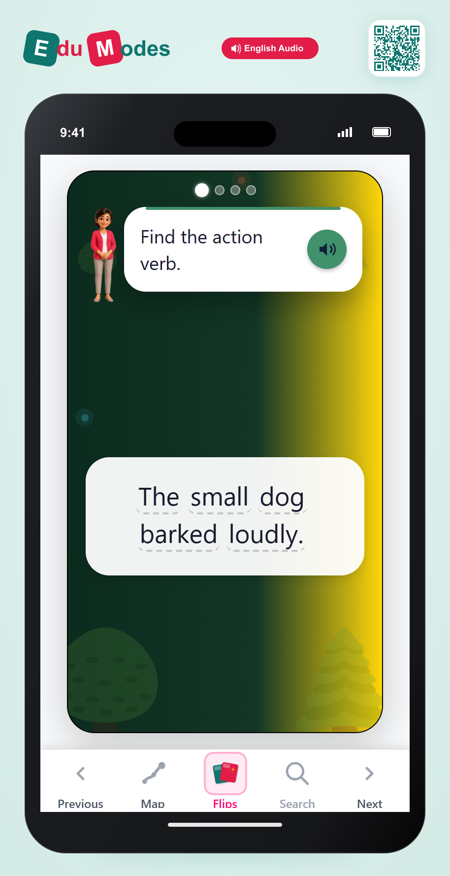 Action verbs in details - Interactive Learning Game Preview