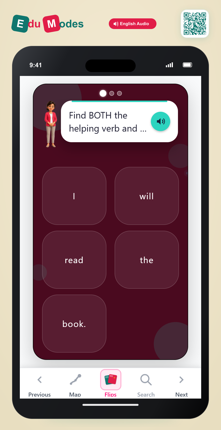 Find Both Verbs 1 - Interactive Learning Game Preview