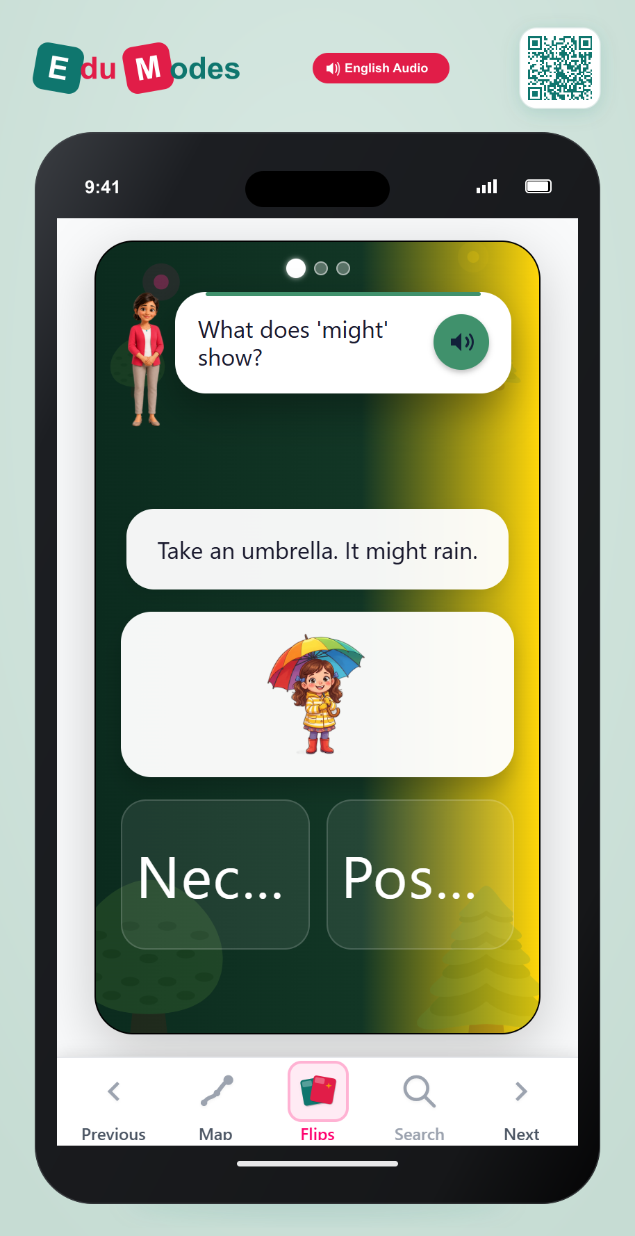 What does the modal verb show? - Possibility - Interactive Learning Game Preview