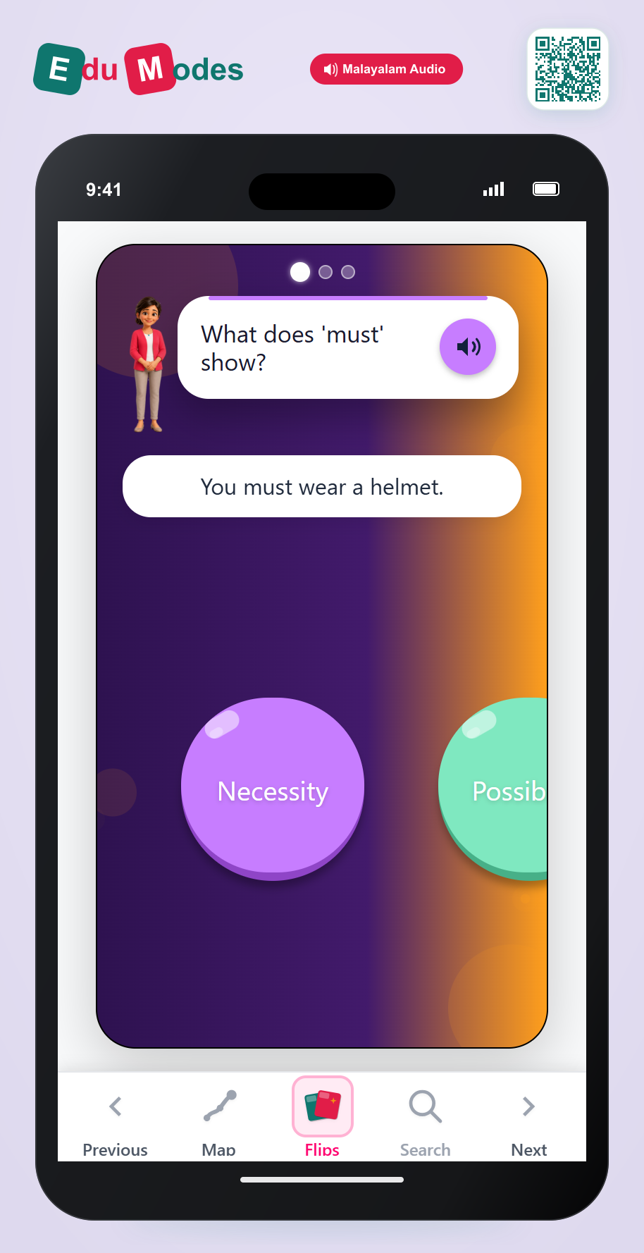 What does the modal verb show? - Necessity (Malayalam) - Interactive Learning Game Preview