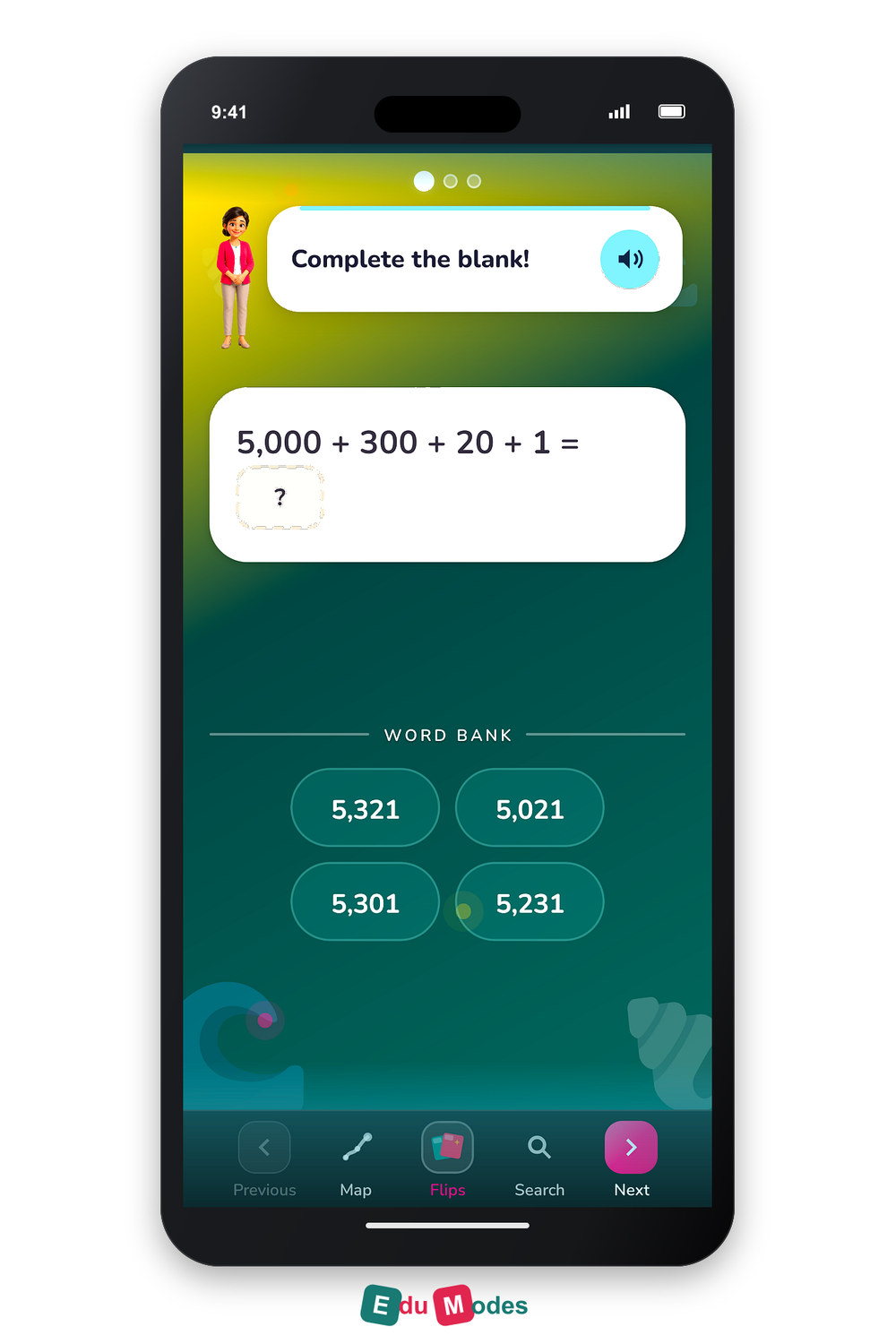 Expanded Form to Standard Form (4-digit) (Malayalam) - Interactive Learning Game Preview