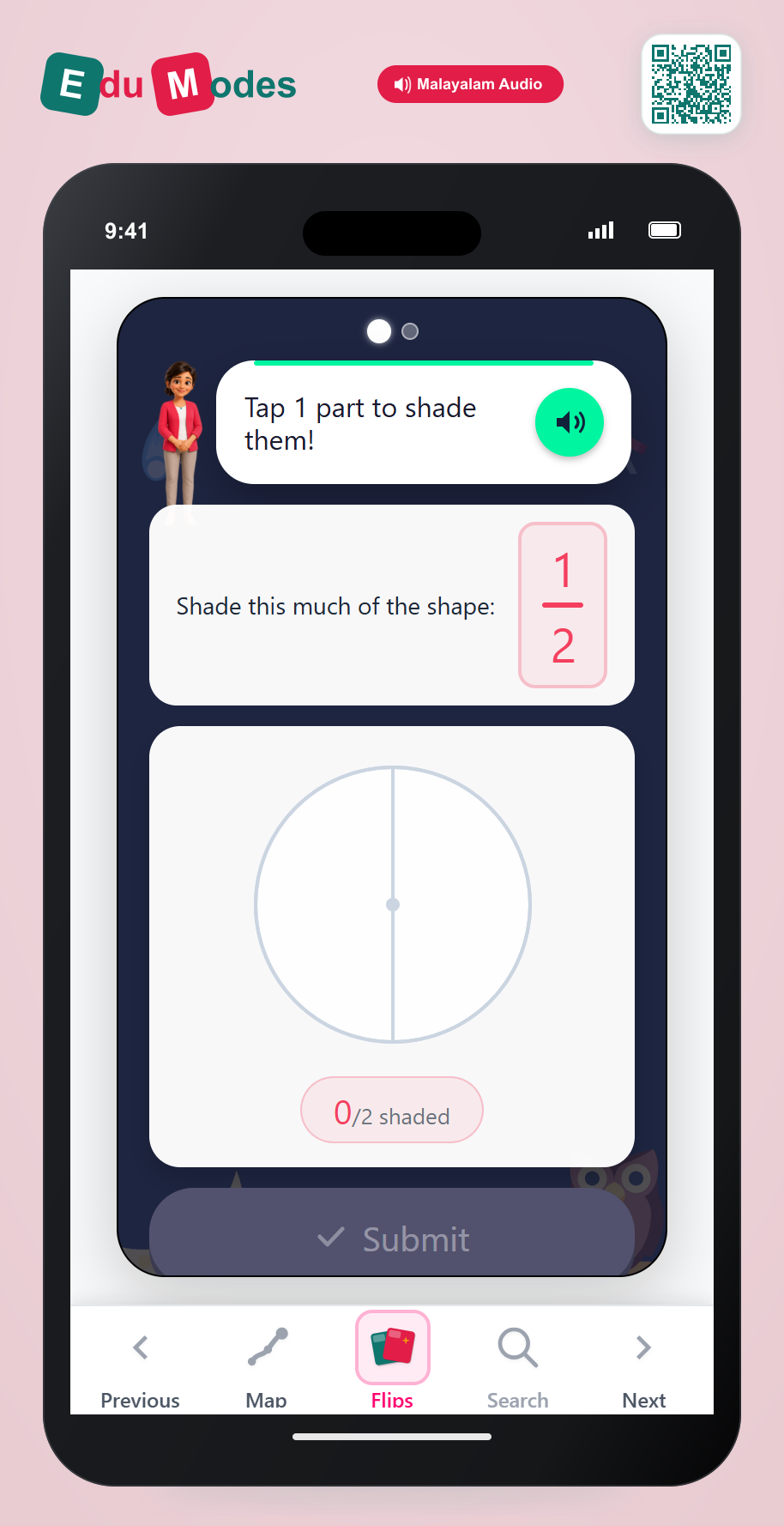 Half of a Shape (Malayalam) - Interactive Learning Game Preview