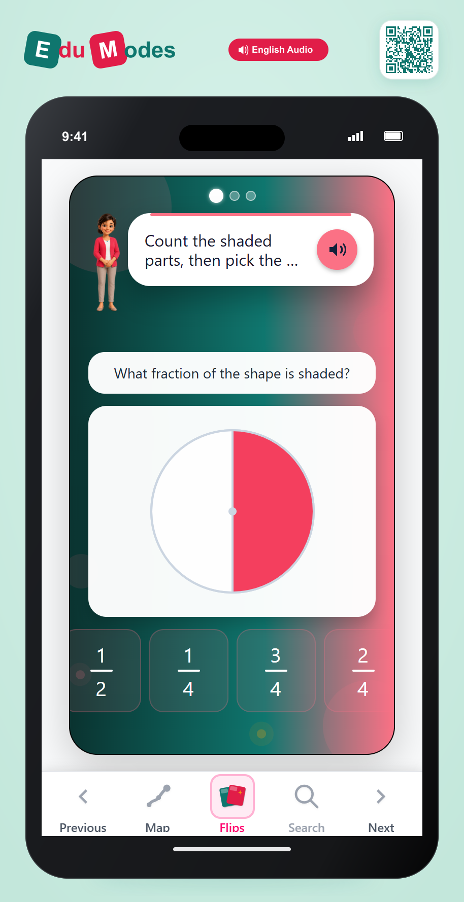 Reading Shape Fractions - Interactive Learning Game Preview