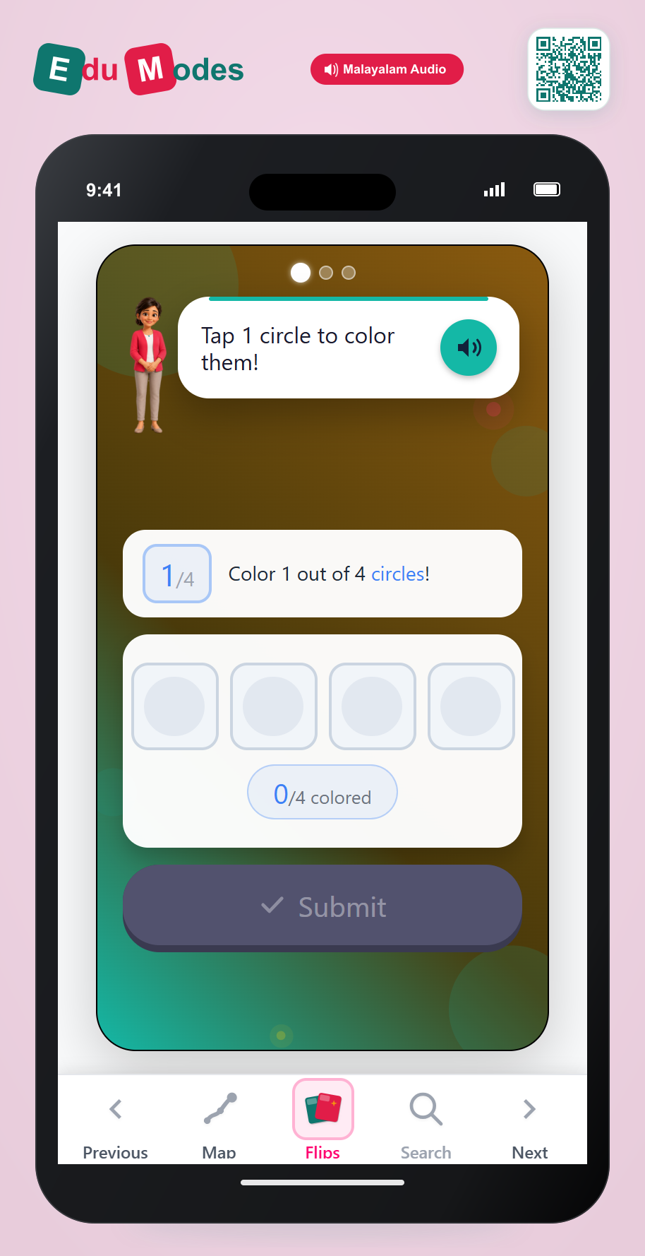 Quarter of a Collection (Malayalam) - Interactive Learning Game Preview