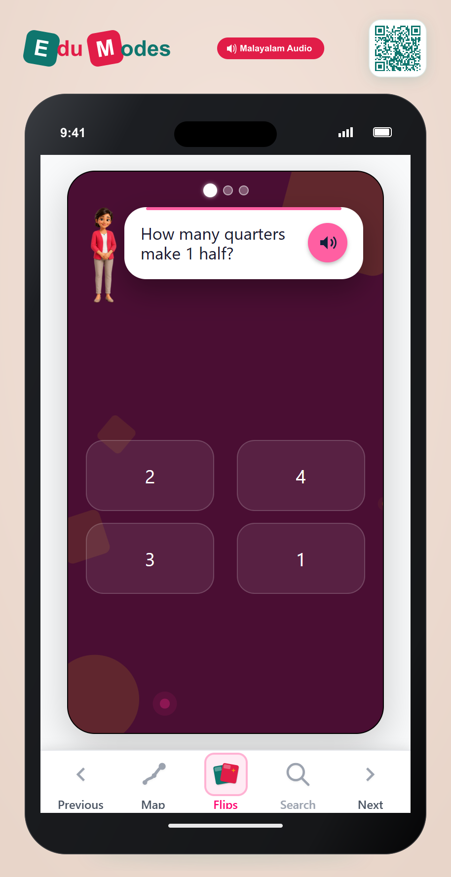 Fractions Review (Malayalam) - Interactive Learning Game Preview