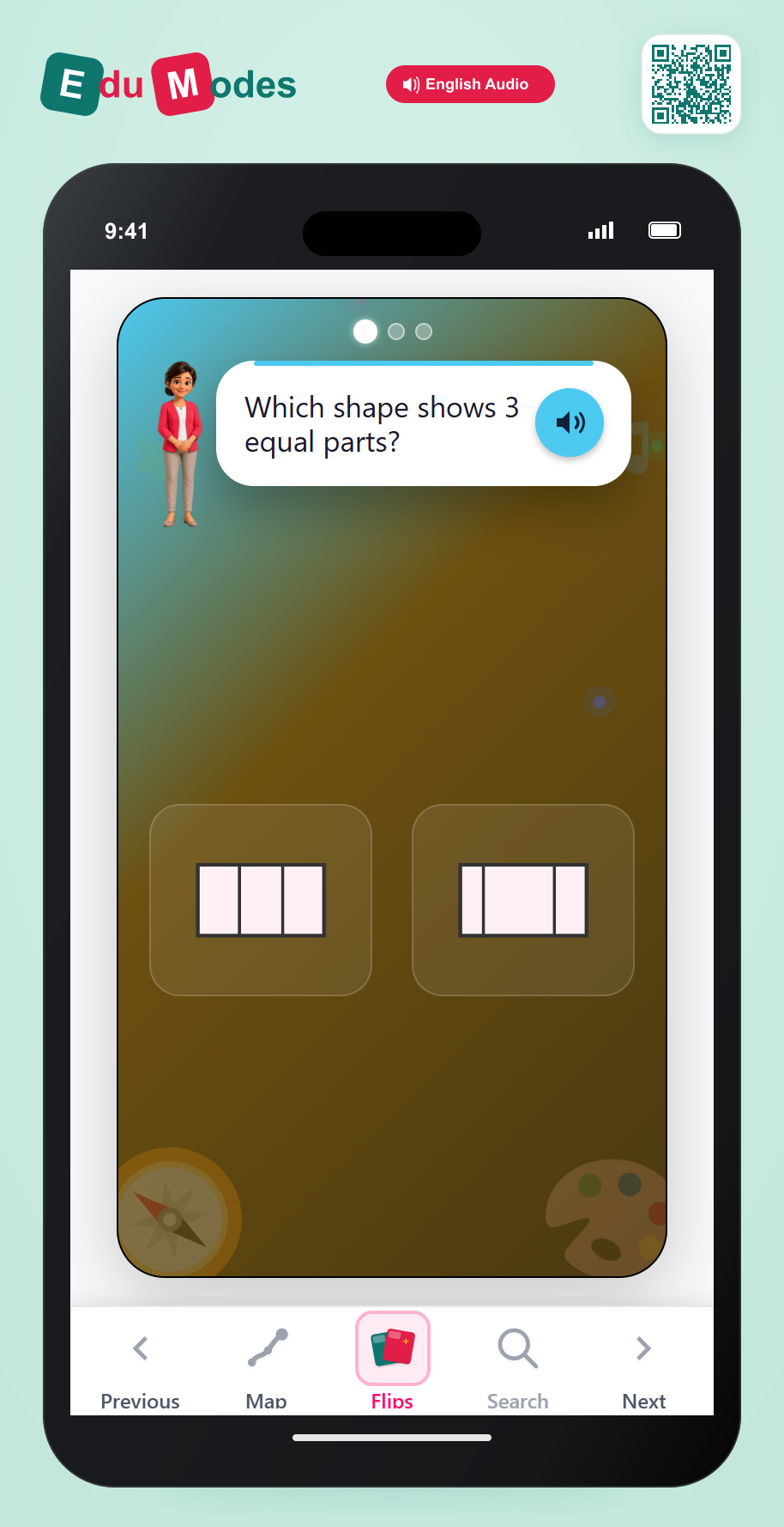 Find Equal Thirds - Interactive Learning Game Preview