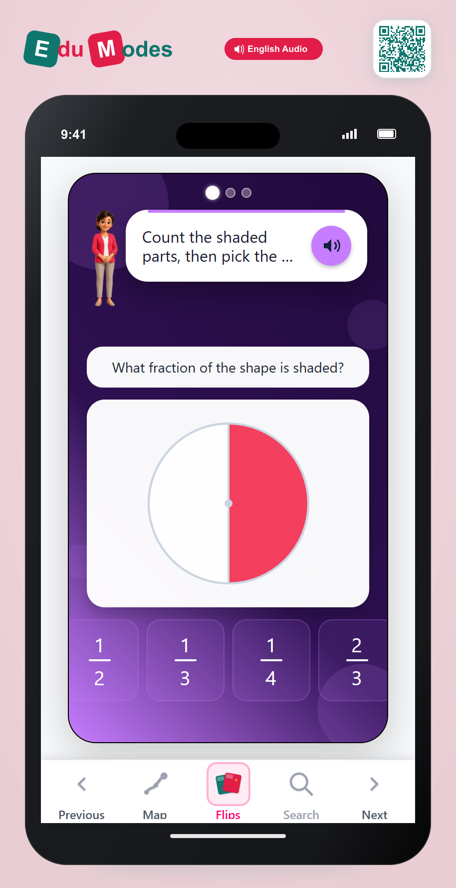 Basic Fractions Visuals - Interactive Learning Game Preview