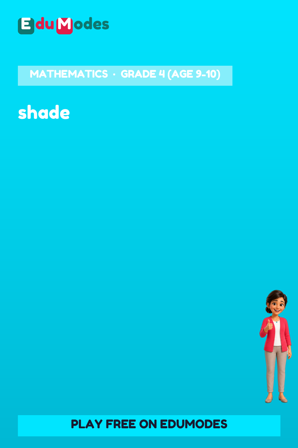 Match the fraction 1/4 - Interactive Learning Game Preview
