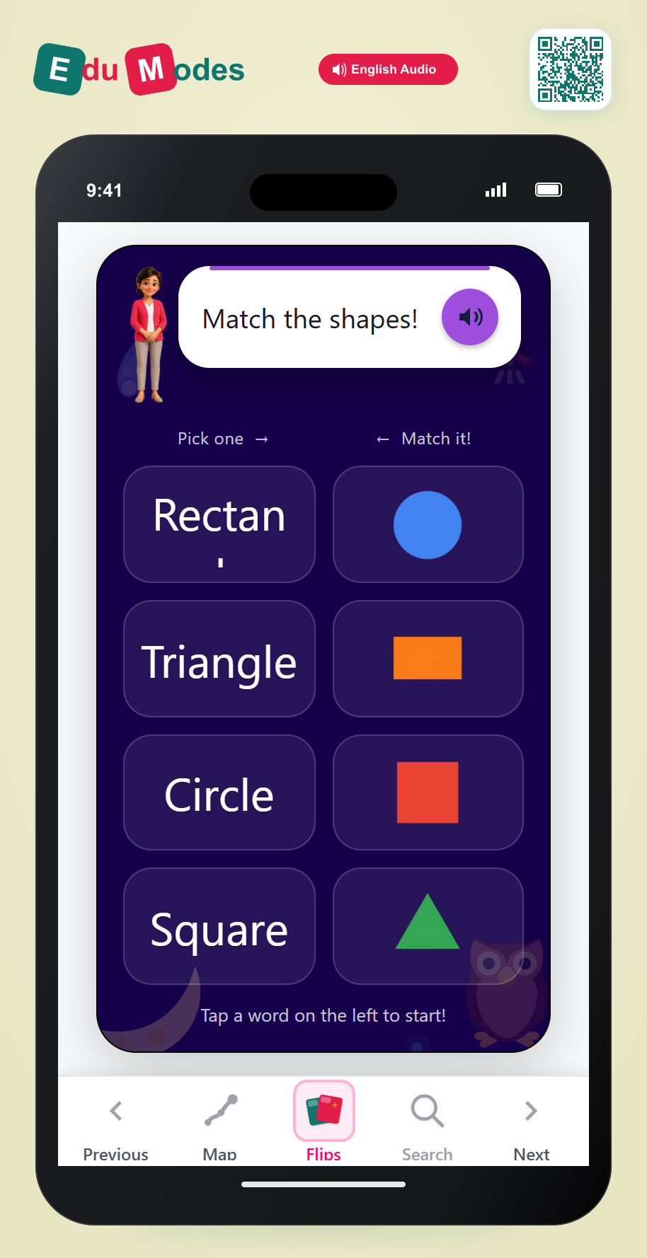 Basic Shapes Vocabulary - Interactive Learning Game Preview