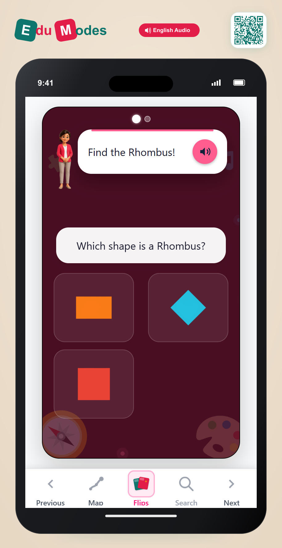 Identify the Rhombus - Interactive Learning Game Preview