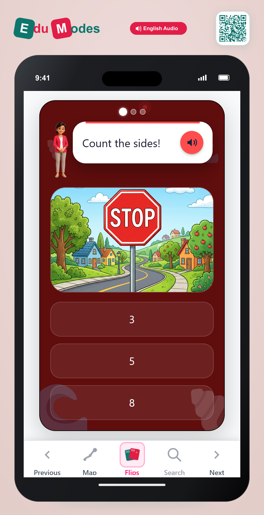 Count the sides of real objects - Interactive Learning Game Preview