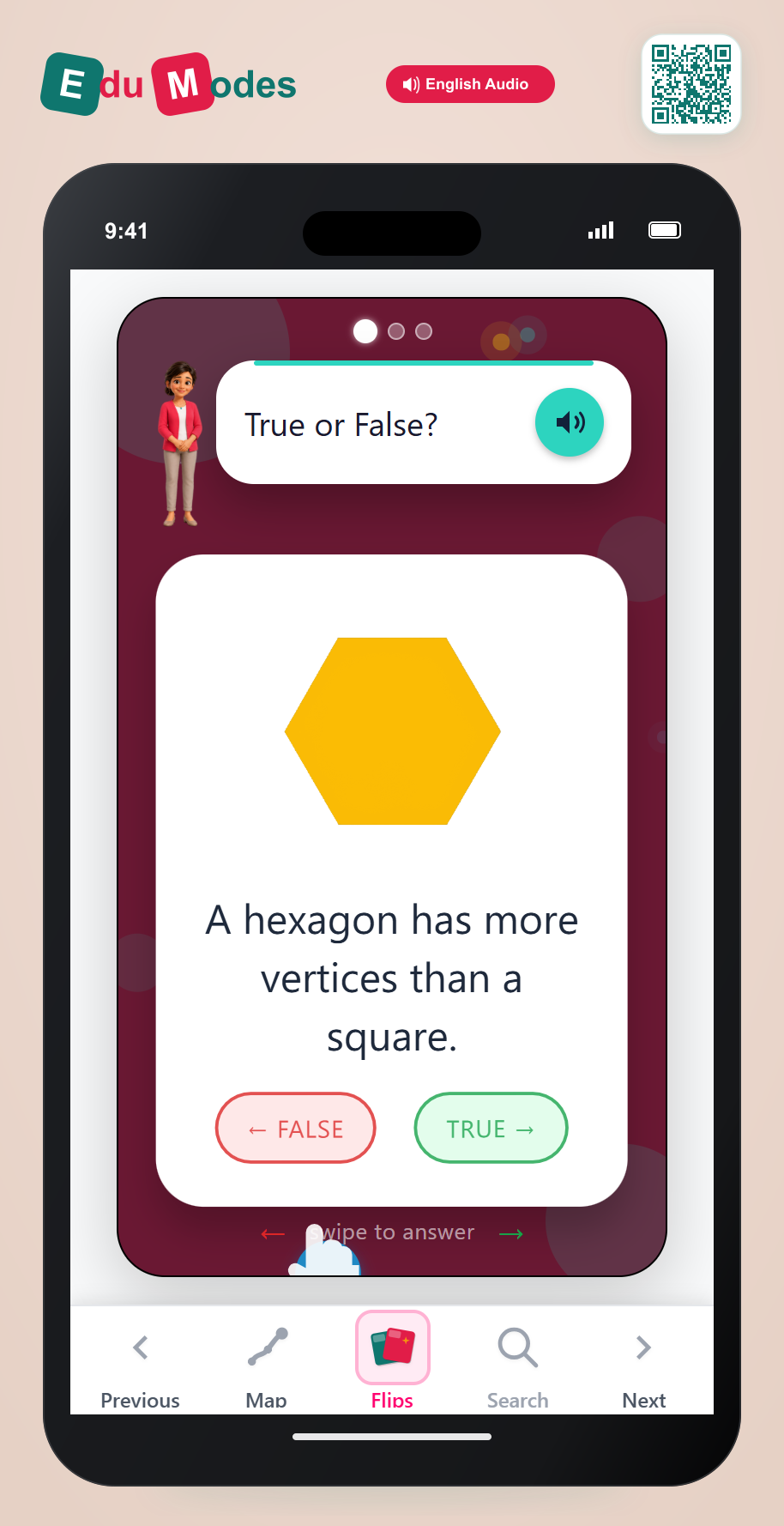 Compare vertices: True or False - Interactive Learning Game Preview