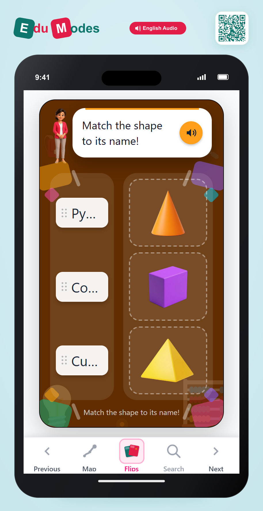Match Basic 3D Shapes 2 - Interactive Learning Game Preview