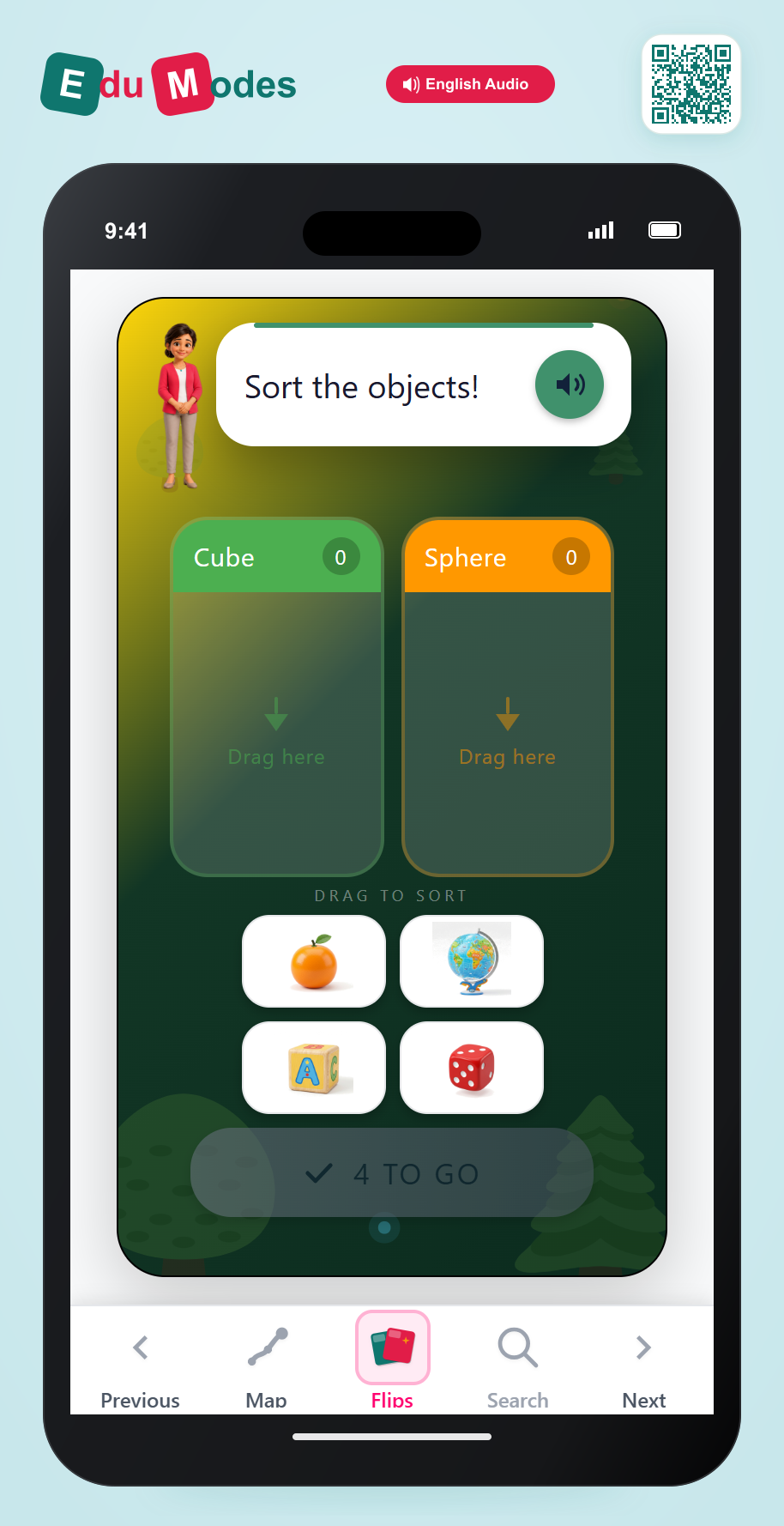 Sort Spheres and Cubes - Interactive Learning Game Preview