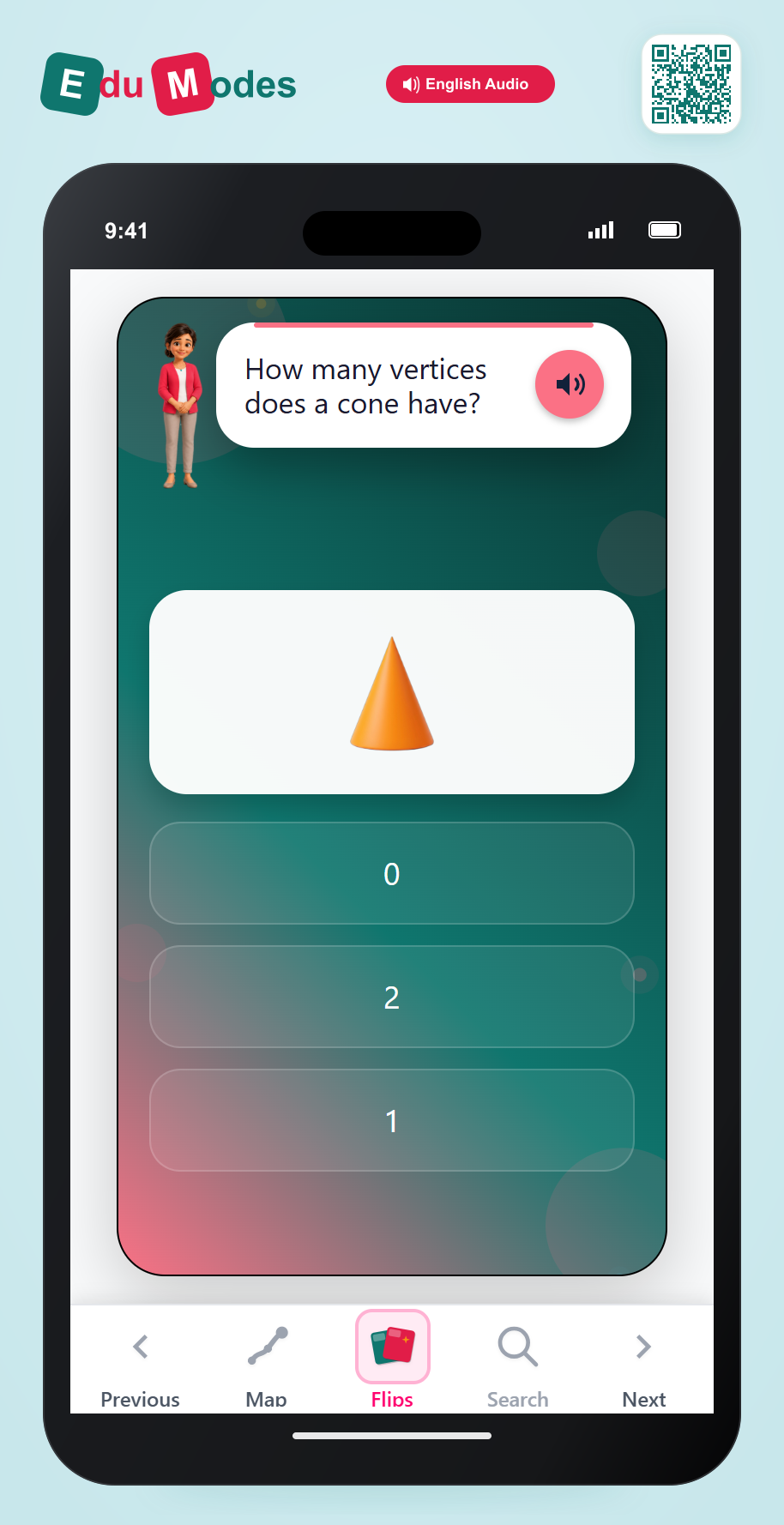 Count vertices of a cone - Interactive Learning Game Preview