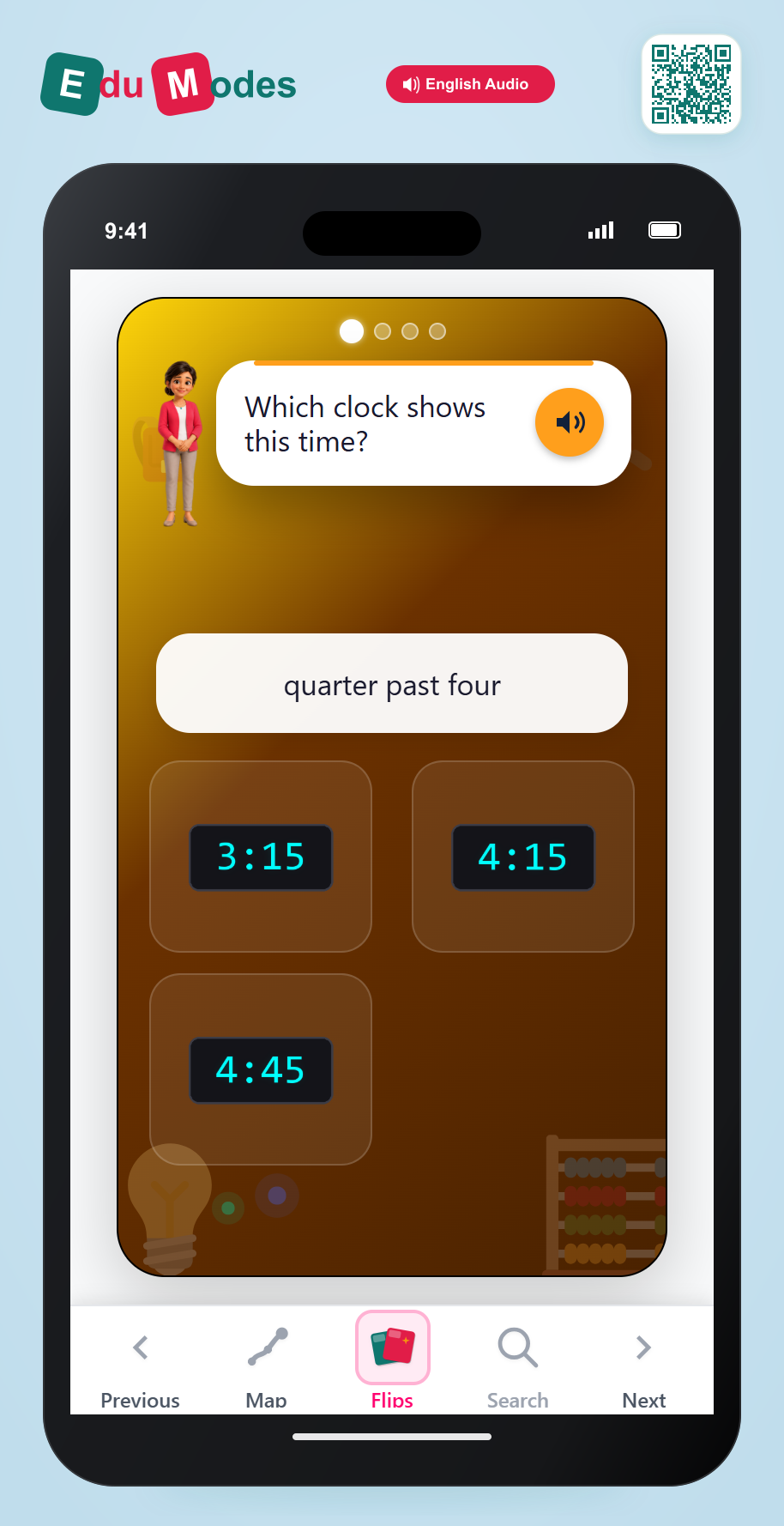Quarter Hours - Digital Clocks - Interactive Learning Game Preview