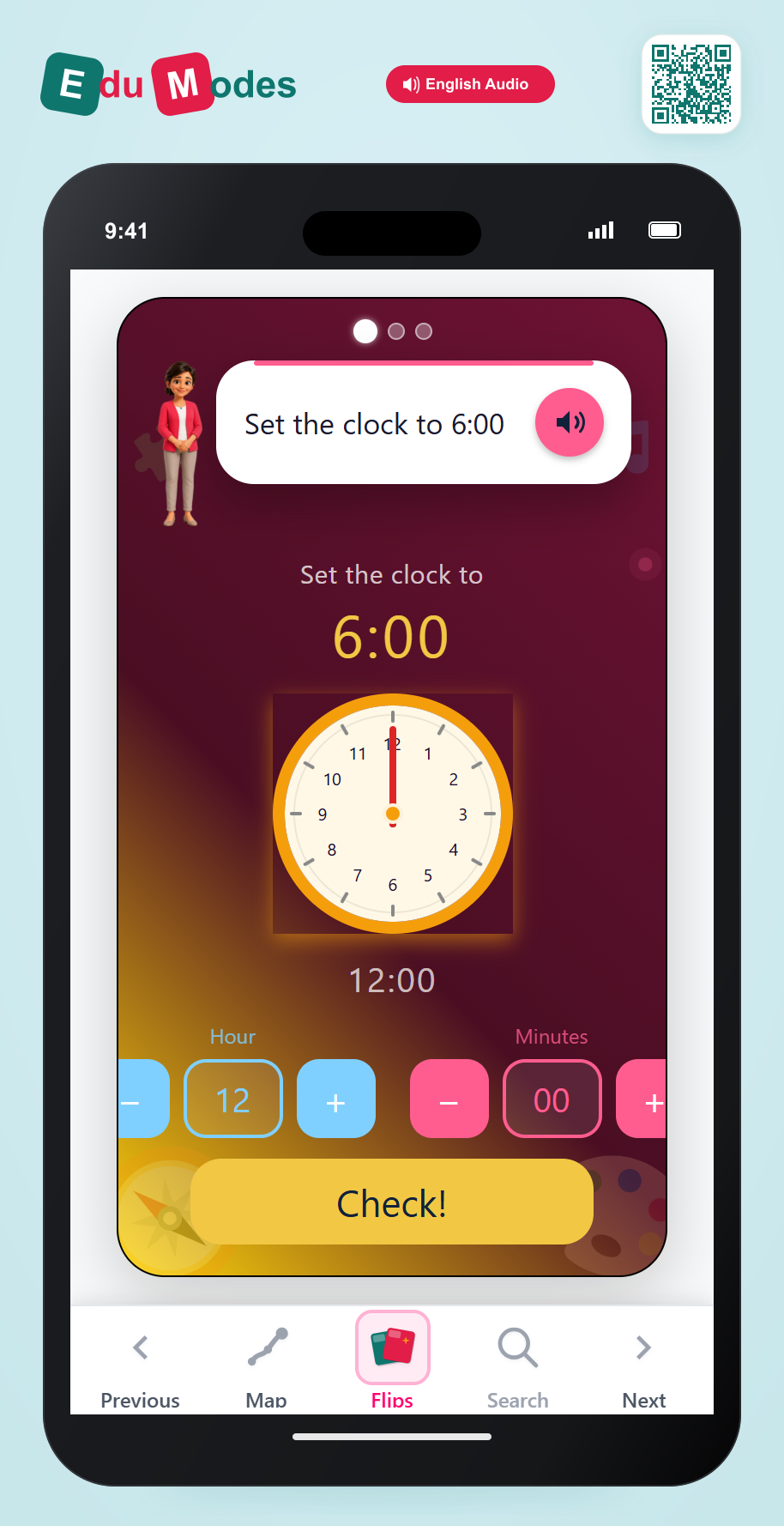Set Clocks - Exact Hours and Half Past - Interactive Learning Game Preview