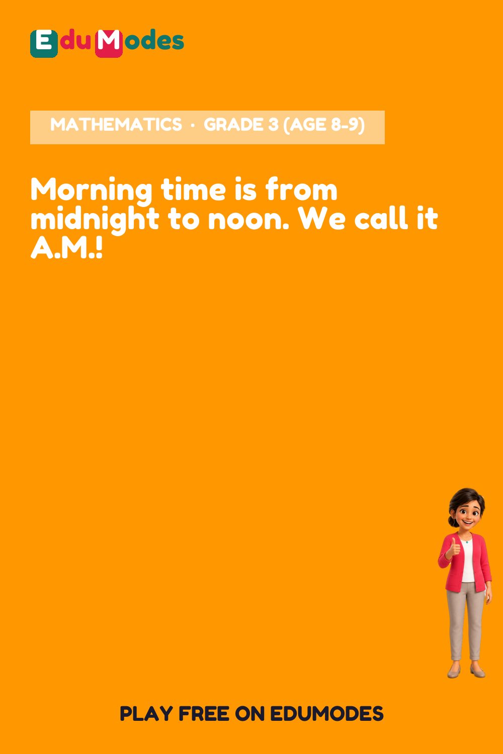 A.M. or P.M. - Introduction - Interactive Learning Game Preview