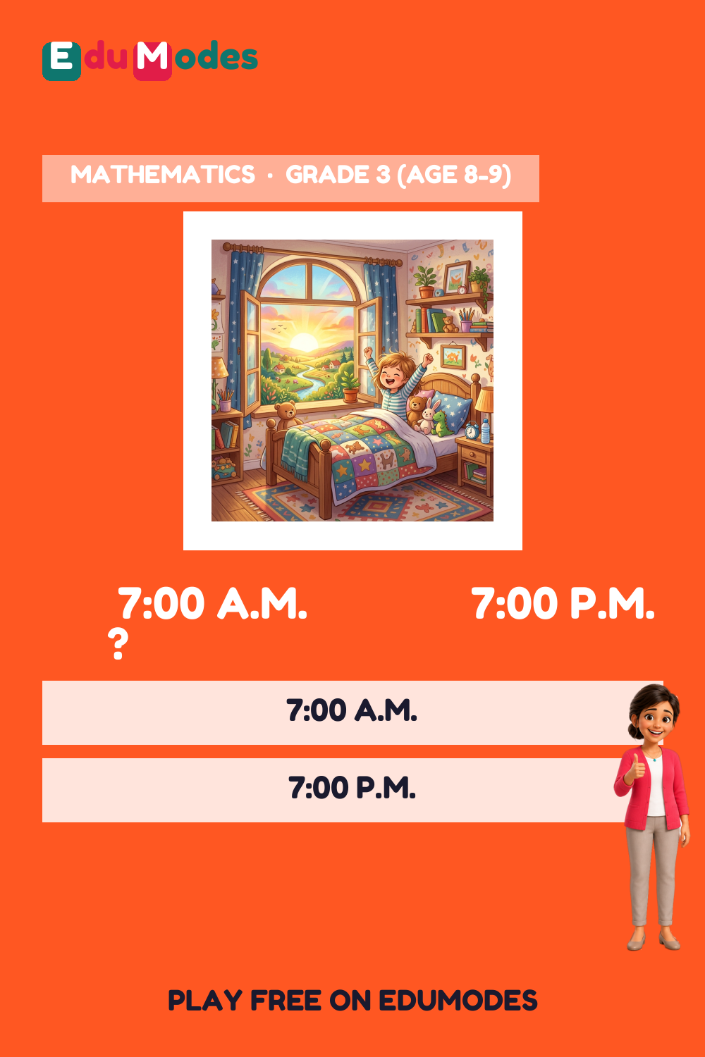 A.M. or P.M. - Morning Scene (Malayalam) - Interactive Learning Game Preview
