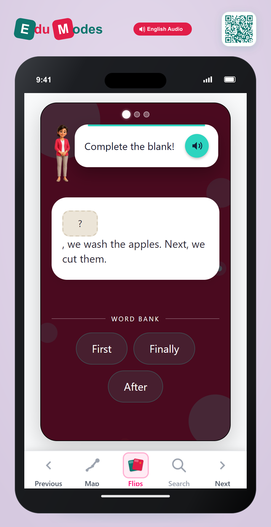 Sequence Words - Fill in - Interactive Learning Game Preview